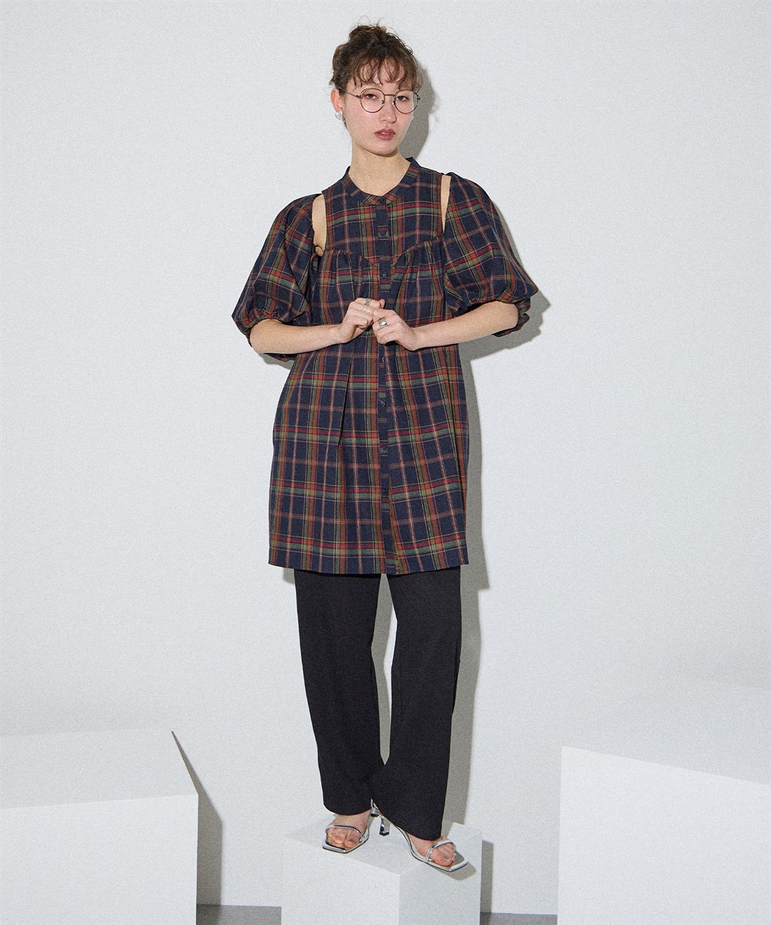 ELLEgirl ボレロSETチェックシャツチュニック_sub_14