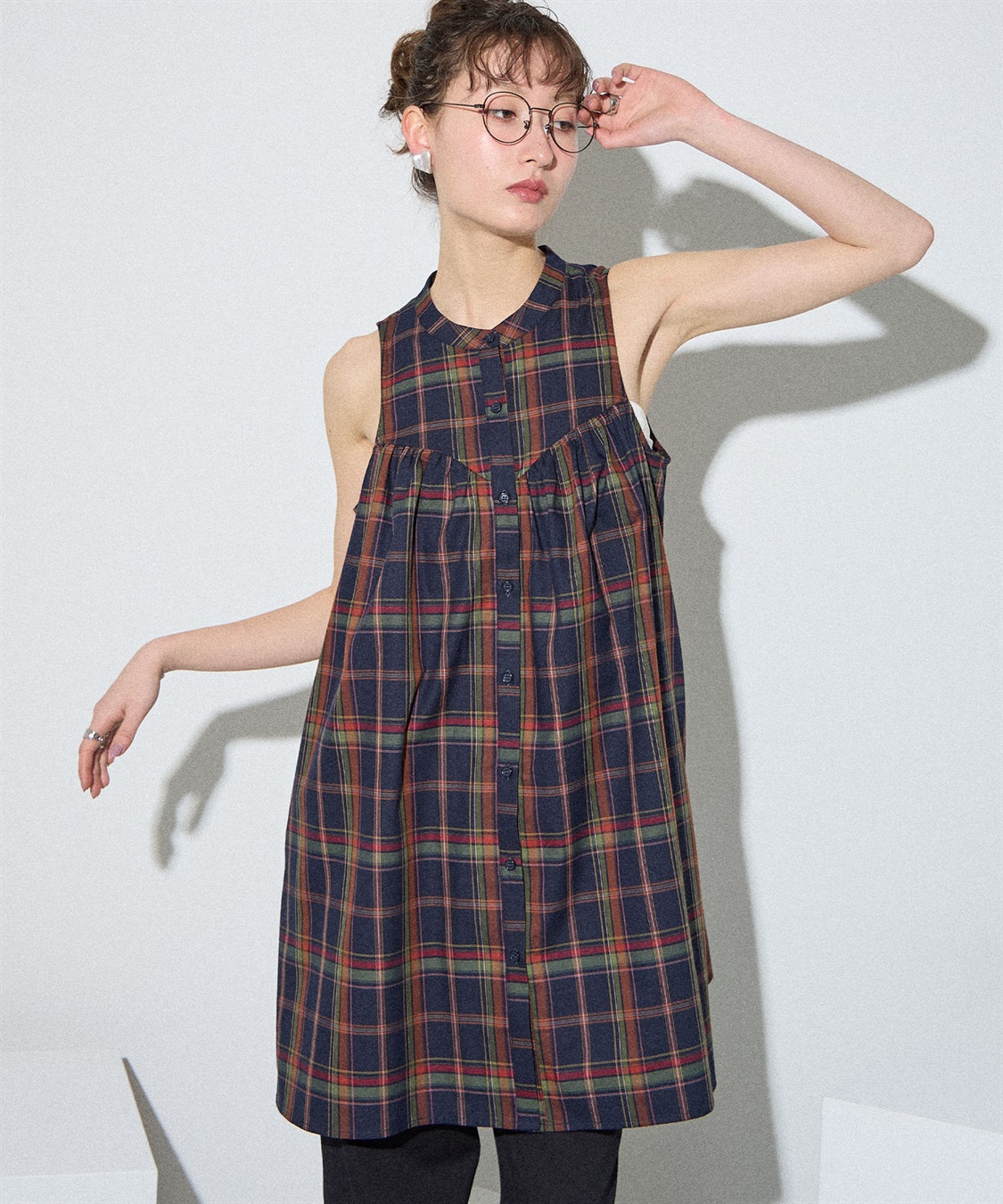 ELLEgirl ボレロSETチェックシャツチュニック_sub_17