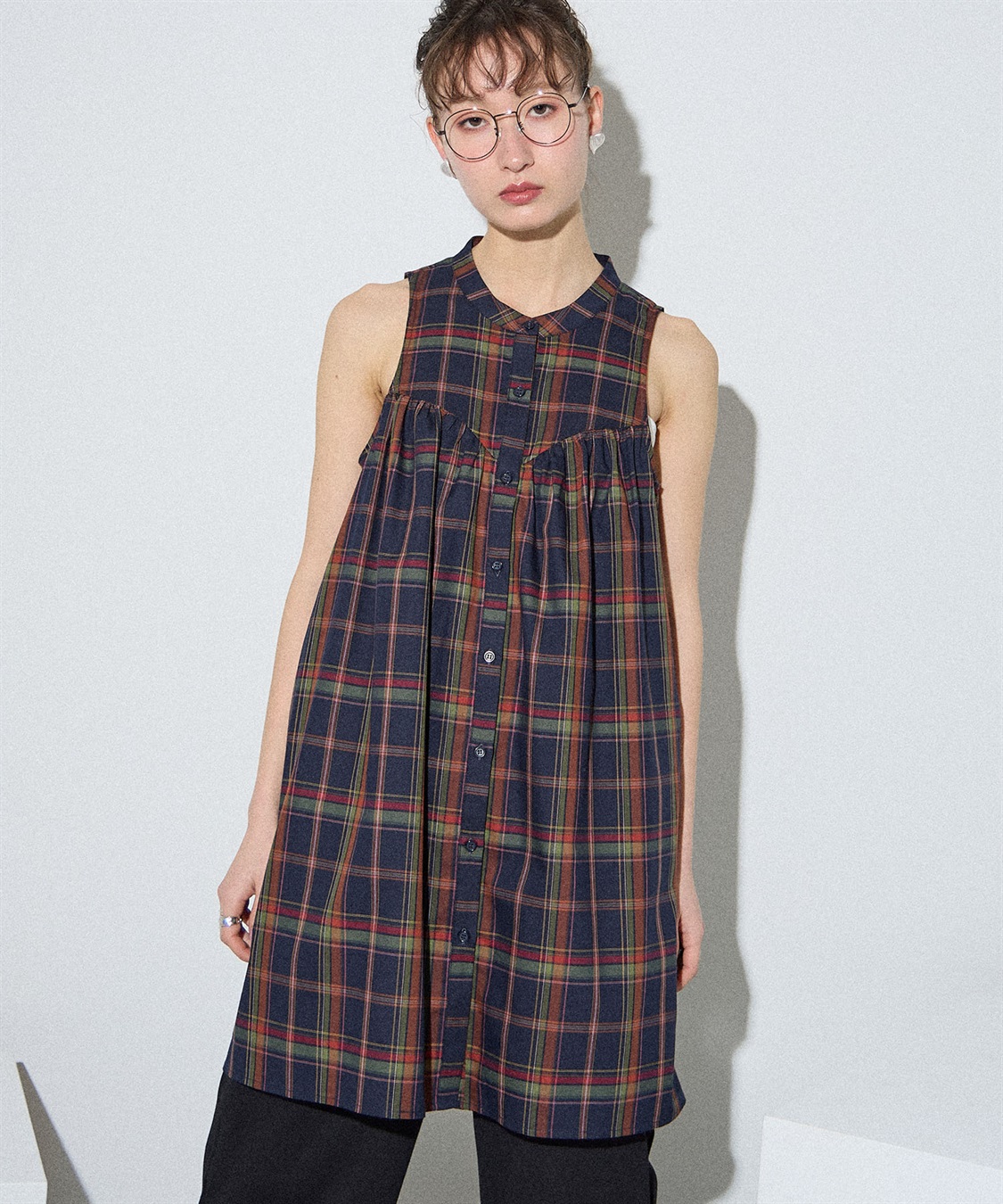 ELLEgirl ボレロSETチェックシャツチュニック_sub_18