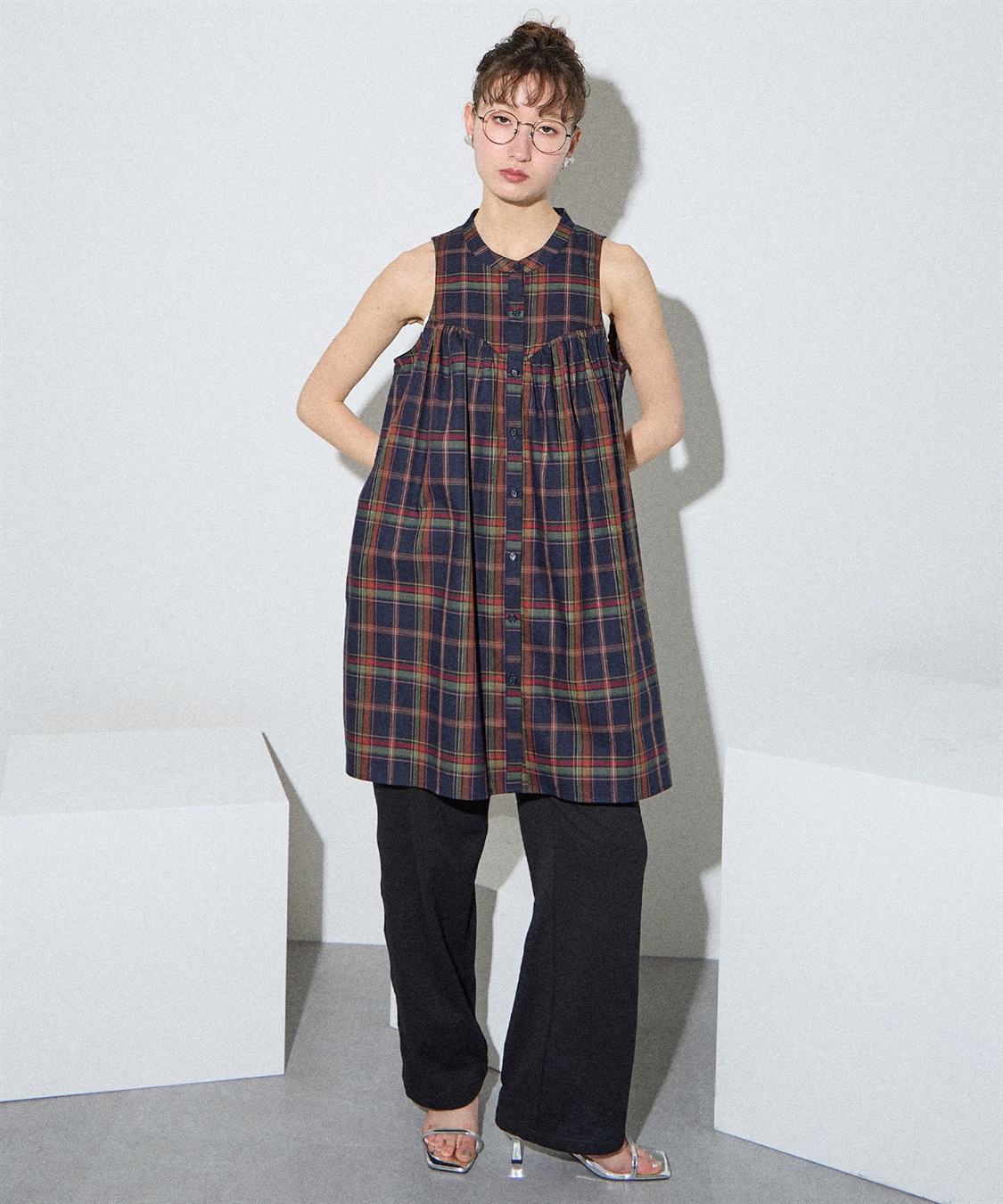 ELLEgirl ボレロSETチェックシャツチュニック_sub_21