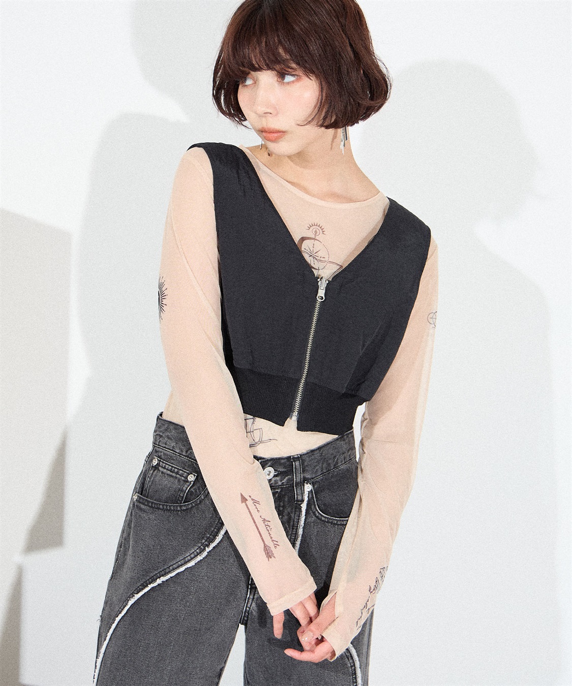 ELLEgirl リバーシブルMA-1ビスチェ●セットアップ対応●_sub_11