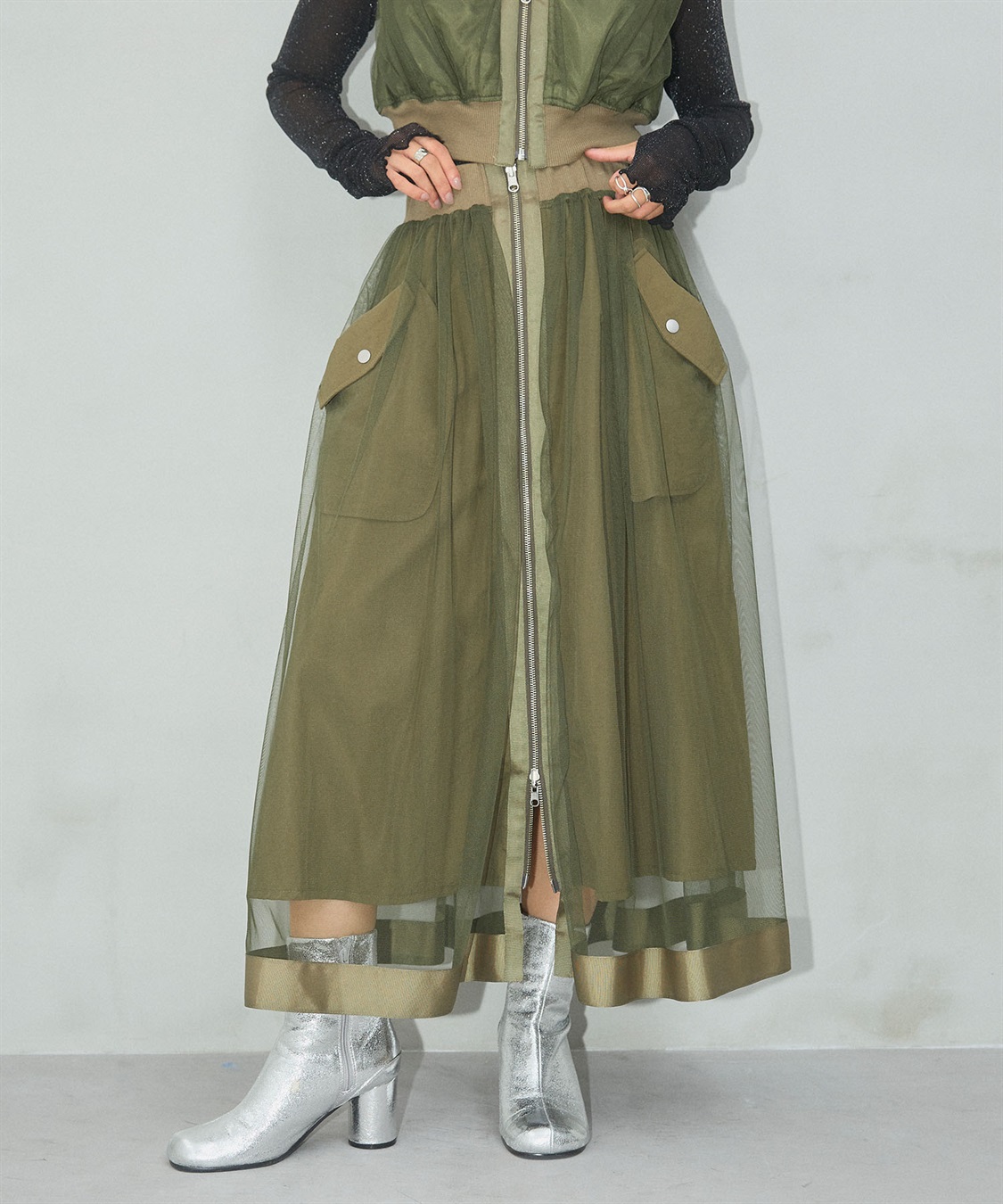 ビッグ割引 リバーシブルMA-1スカート○セットアップ対応○ ELLEgirl スカート