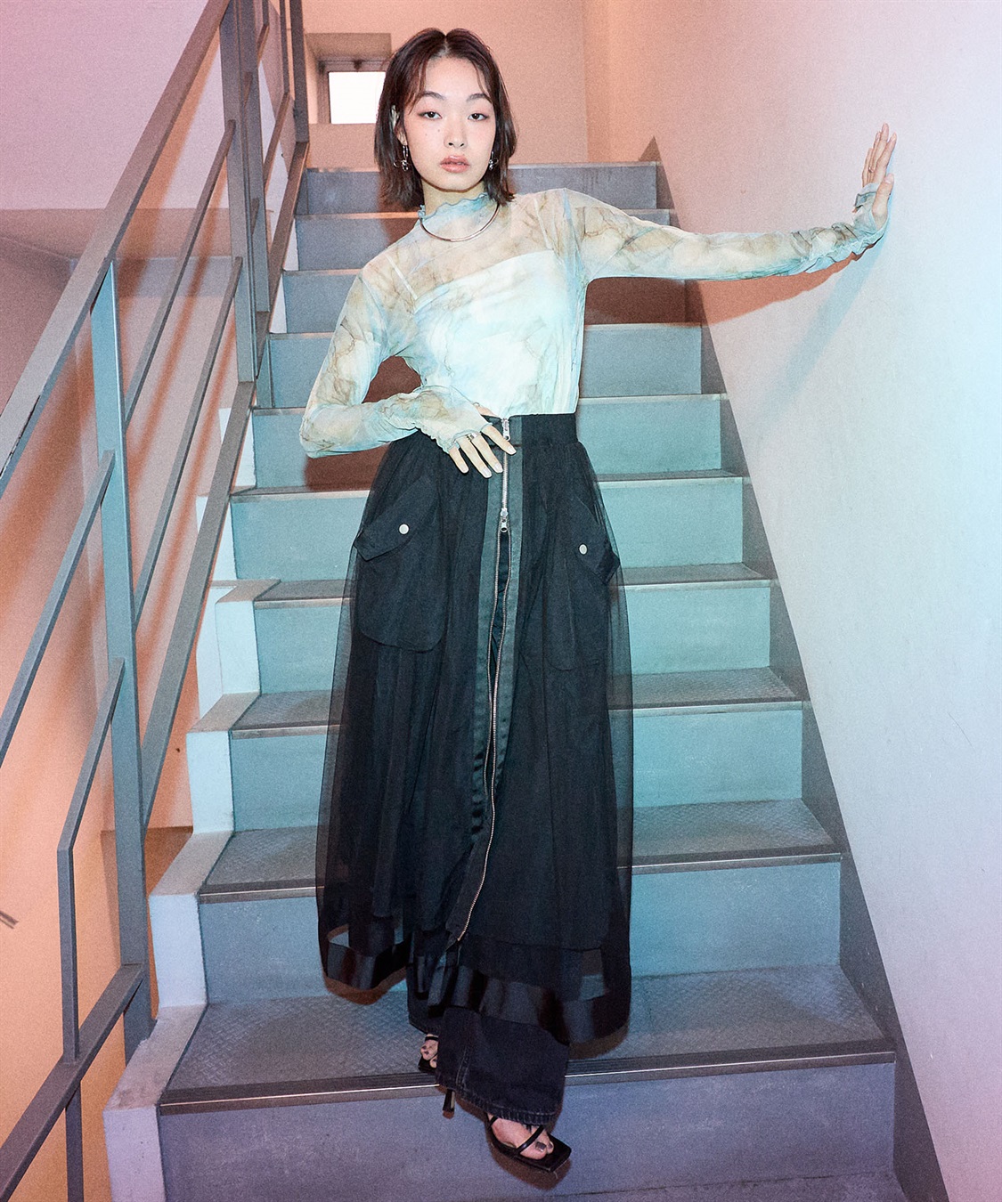 ELLEgirl リバーシブルMA-1スカート●セットアップ対応●_sub_18