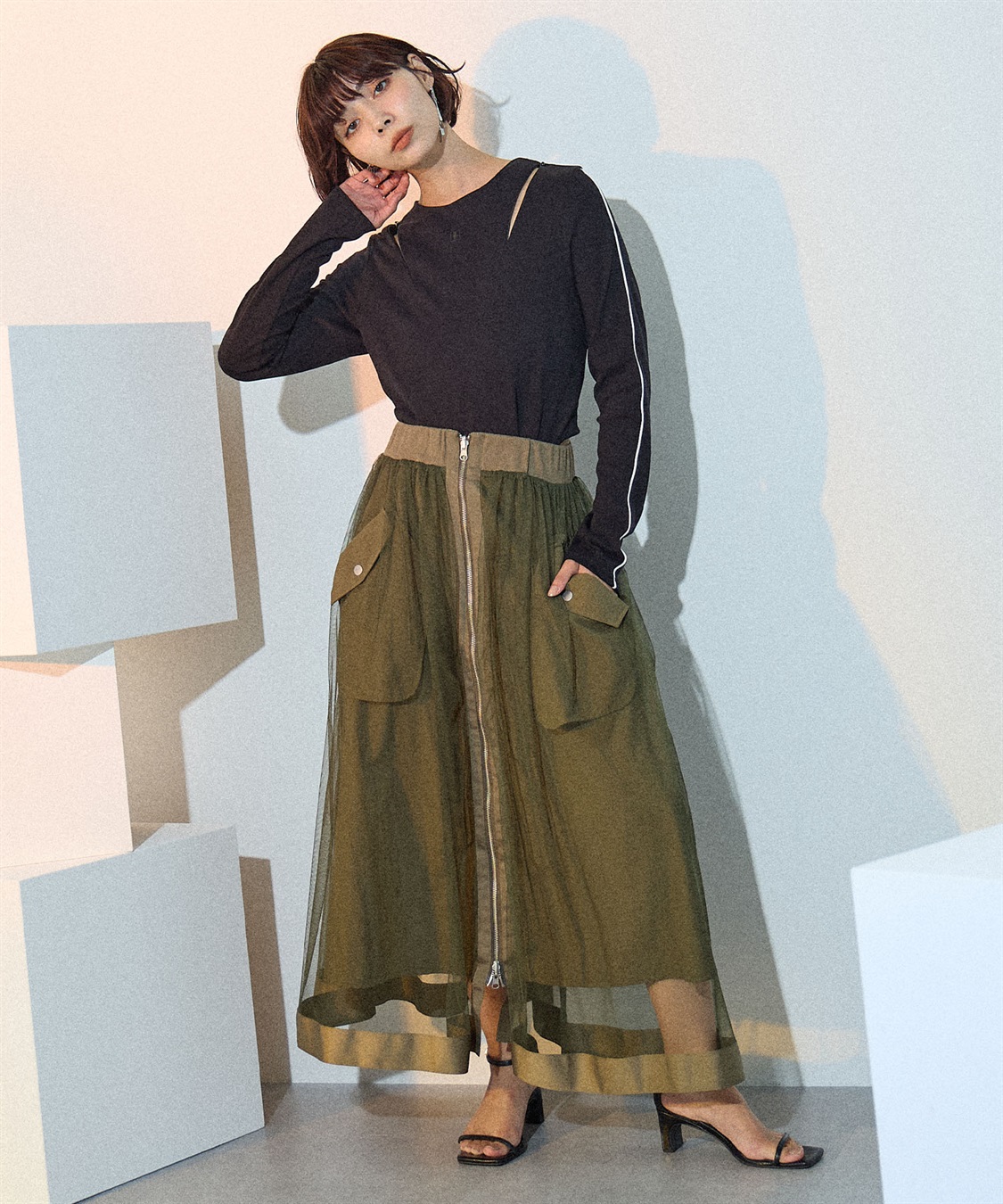 ELLEgirl リバーシブルMA-1スカート●セットアップ対応●_sub_26