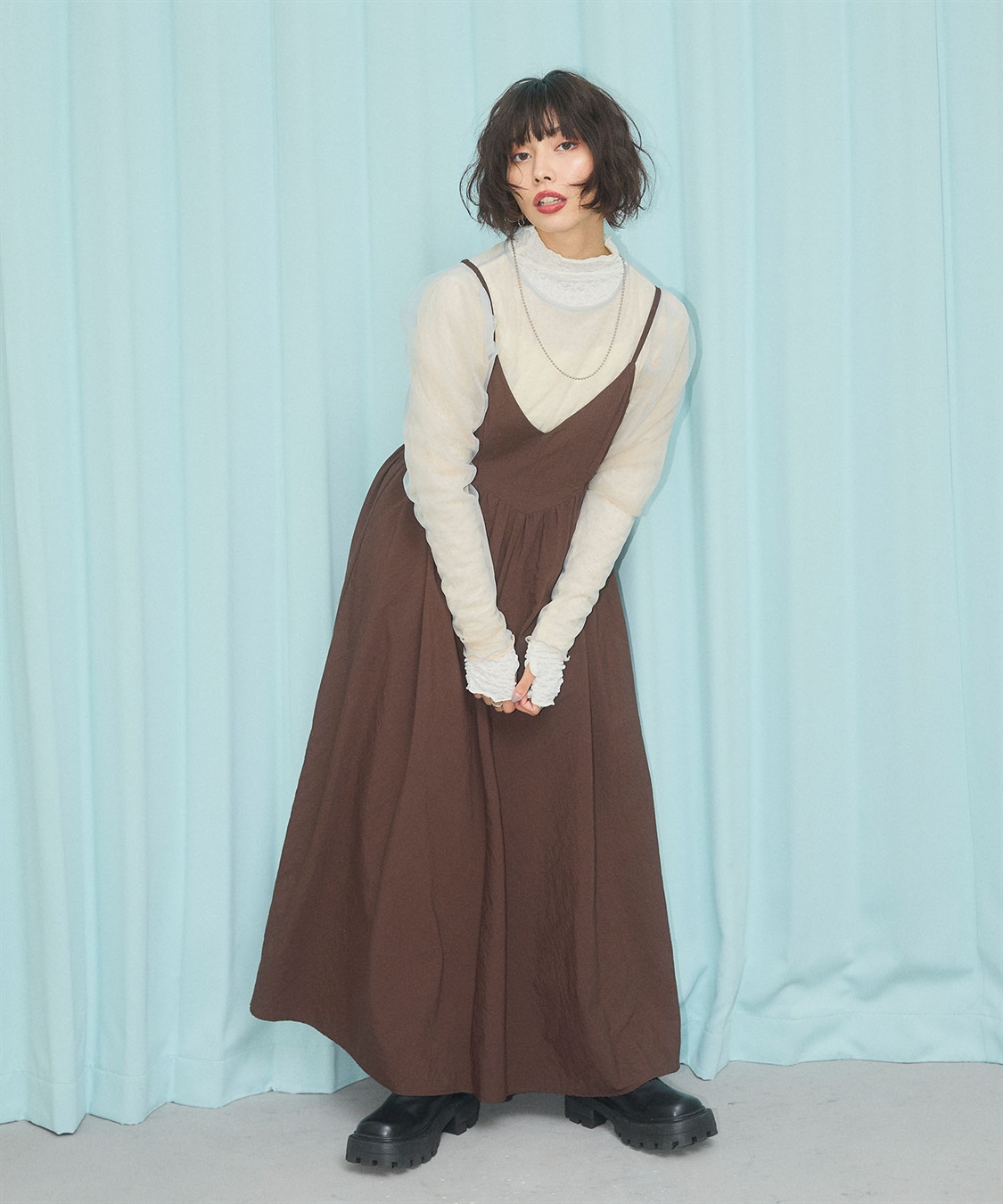 サイドオープンキャミワンピース ELLEgirl｜クロスプラス公式通販サイト