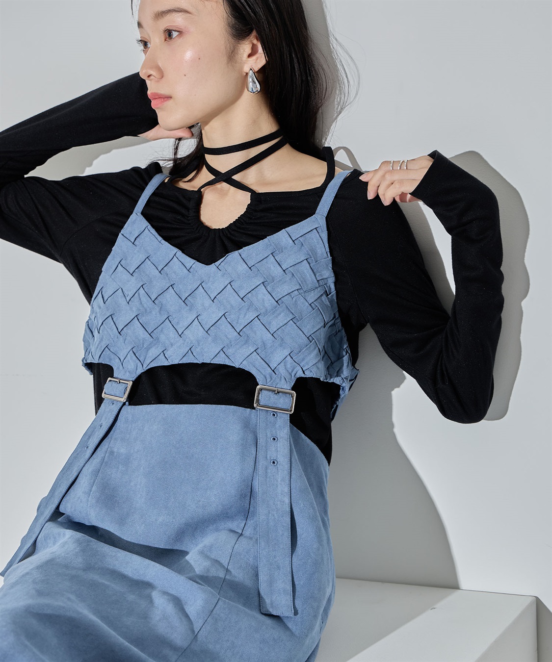 ELLEgirl カットワークプリーツジャンパースカート_sub_7