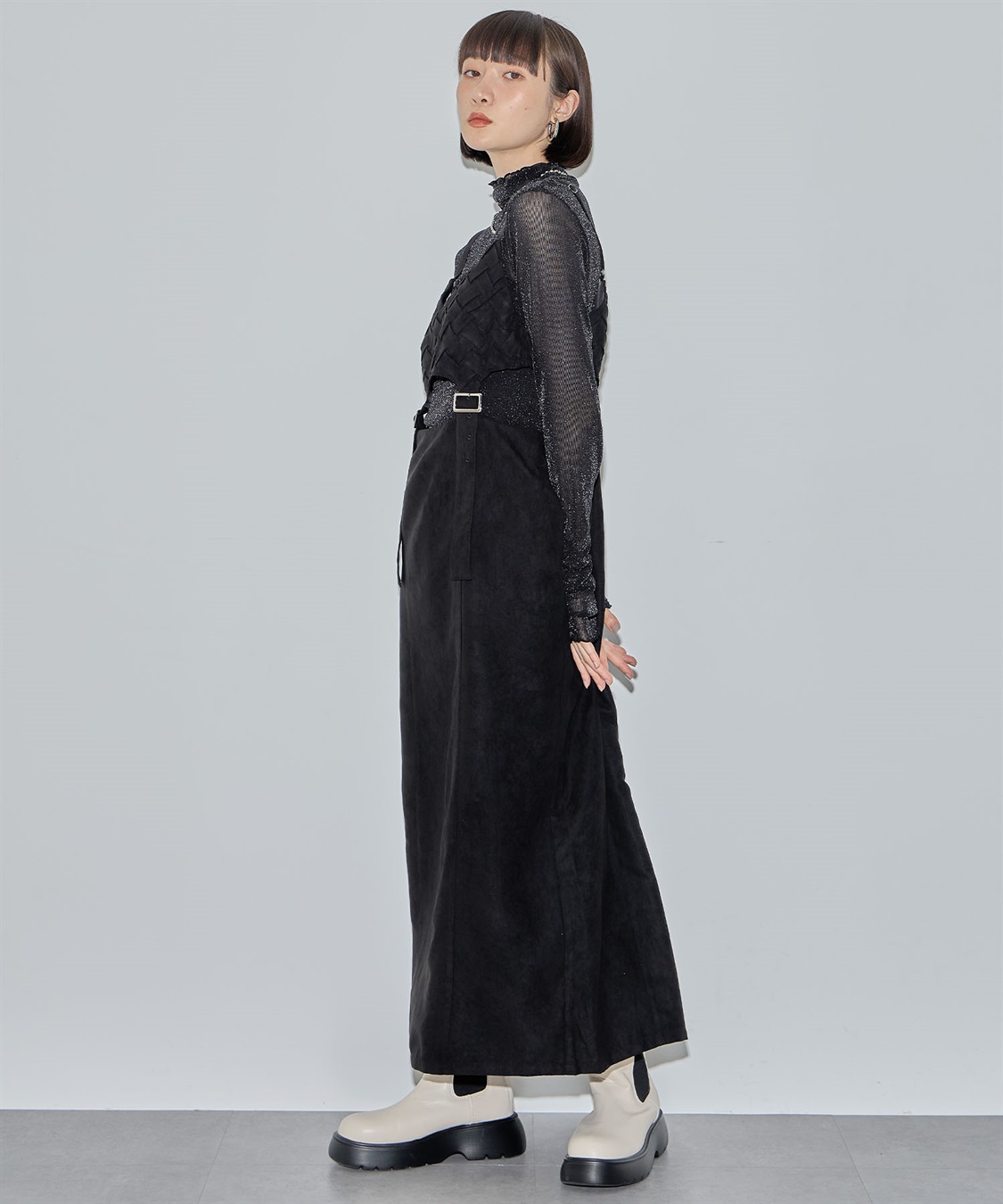 ELLEgirl カットワークプリーツジャンパースカート_sub_11