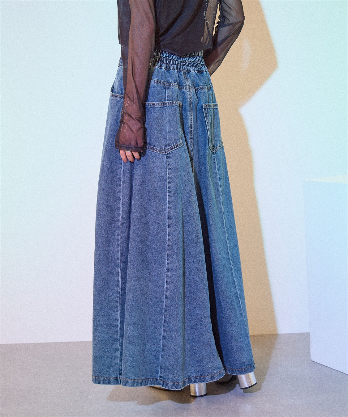 ELLEgirl コルセットフレアデニムスカート_sub_17