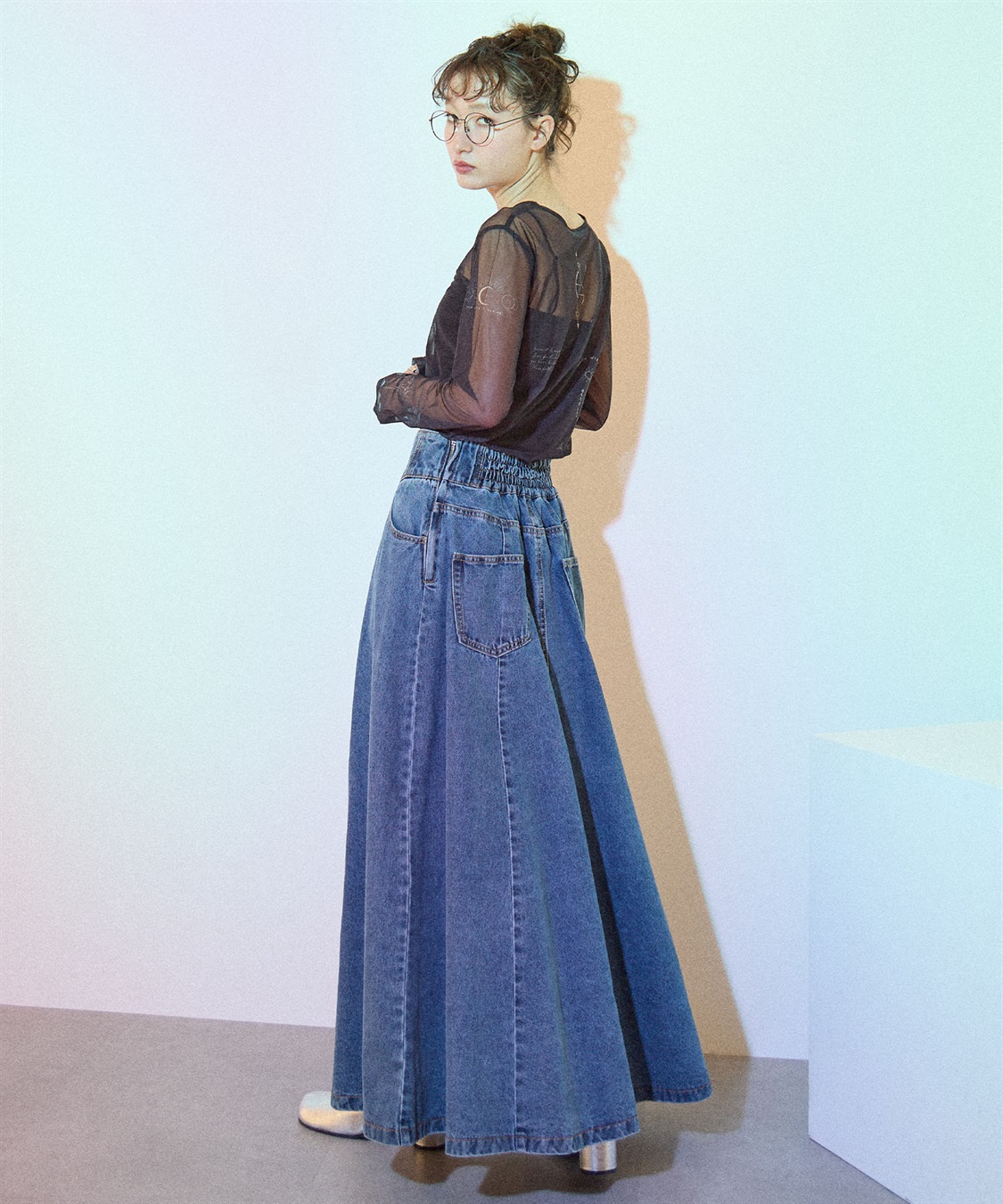 ELLEgirl コルセットフレアデニムスカート_sub_19