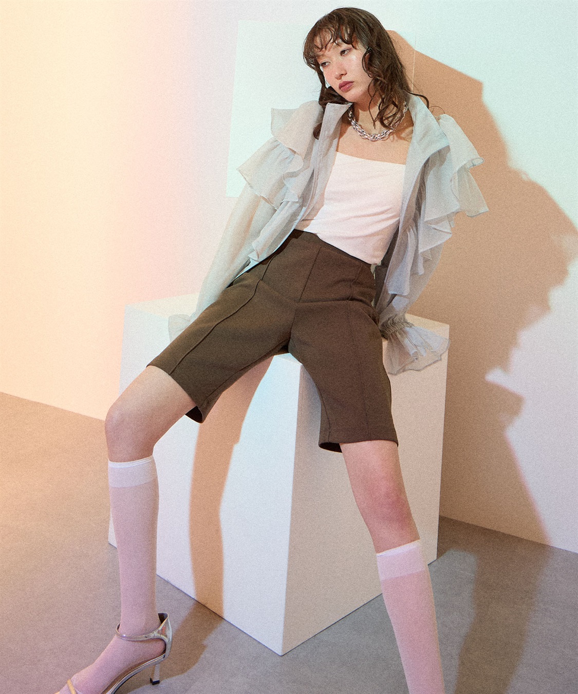 ELLEgirl センターシームハーフパンツ_sub_5