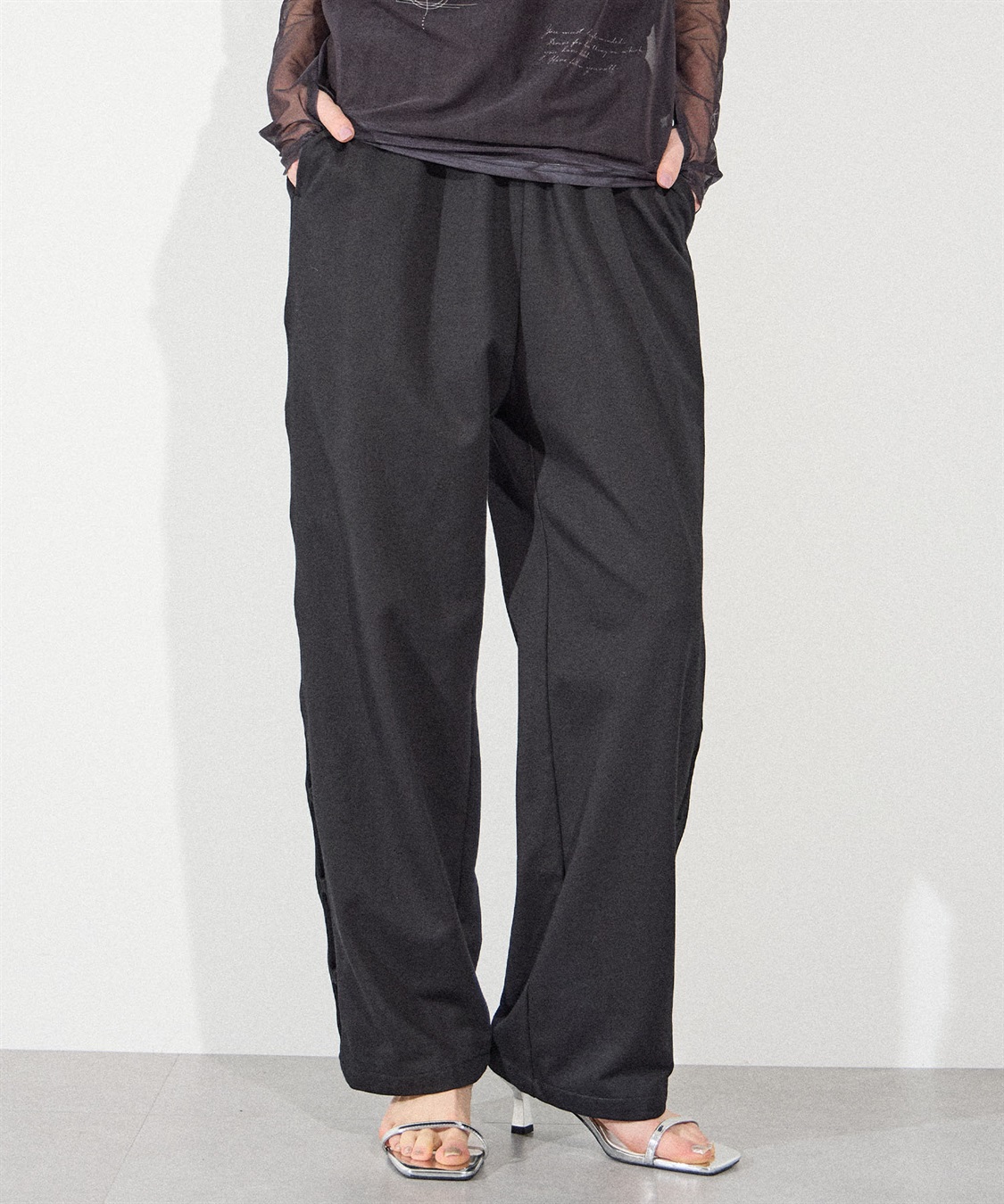 ELLEgirl サイドカットスウェットワイドパンツ_sub_11