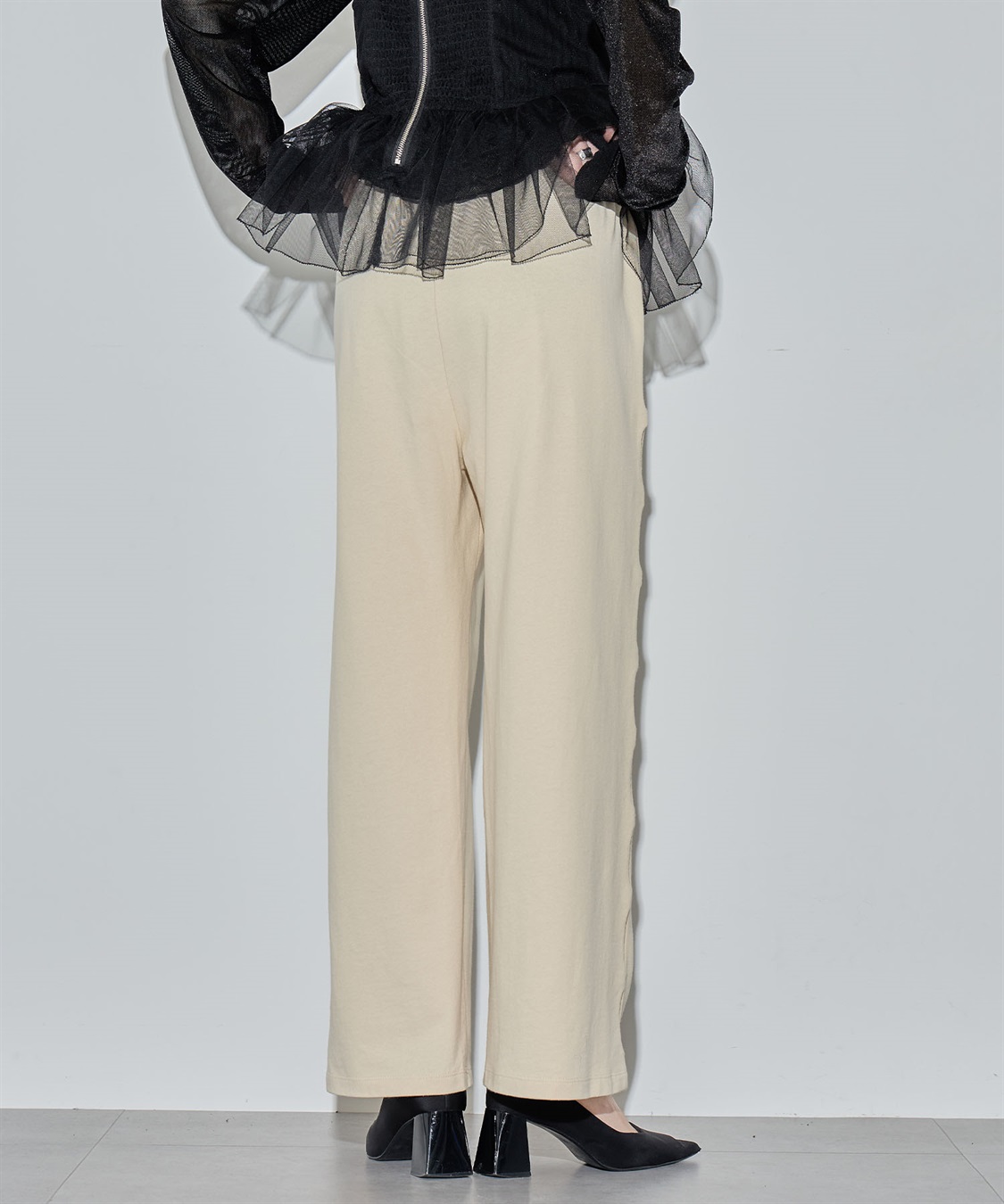 ELLEgirl サイドカットスウェットワイドパンツ_sub_21