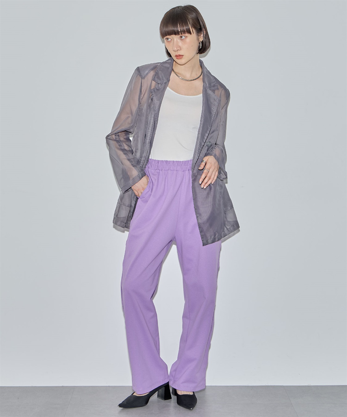 ELLEgirl サイドカットスウェットワイドパンツ_sub_28