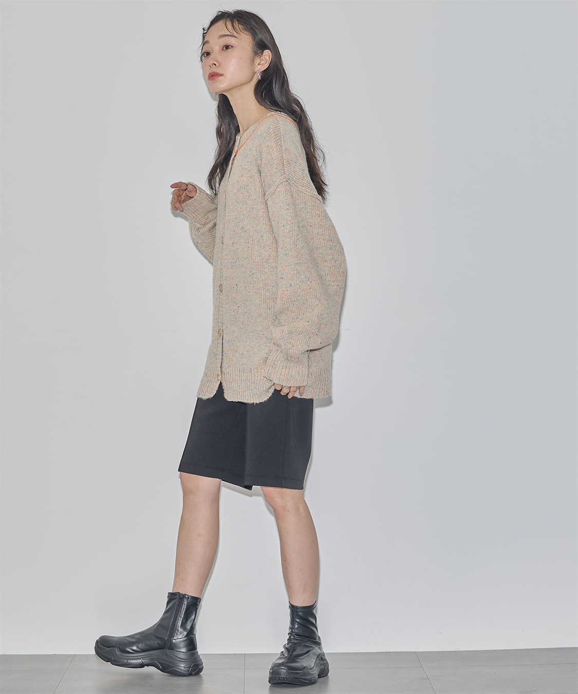 ELLEgirl カラーネップニットカーディガン_sub_17