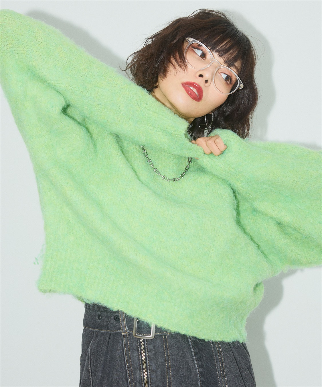 シャギーニットプルオーバー ELLEgirl｜クロスプラス公式通販サイト