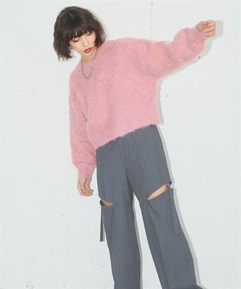 シャギーニットプルオーバー ELLEgirl｜クロスプラス公式通販サイト