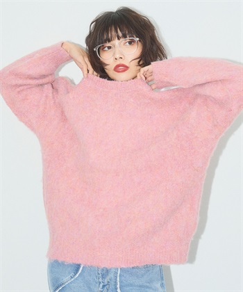 ユニセックス》シャギーニットカーディガン ELLEgirl｜クロス