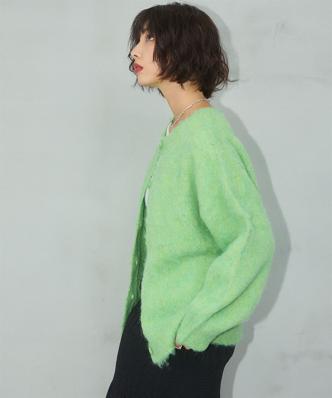 ELLEgirl 《ユニセックス》シャギーニットカーディガン_sub_17