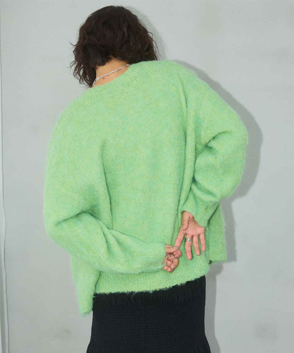 ELLEgirl 《ユニセックス》シャギーニットカーディガン_sub_19