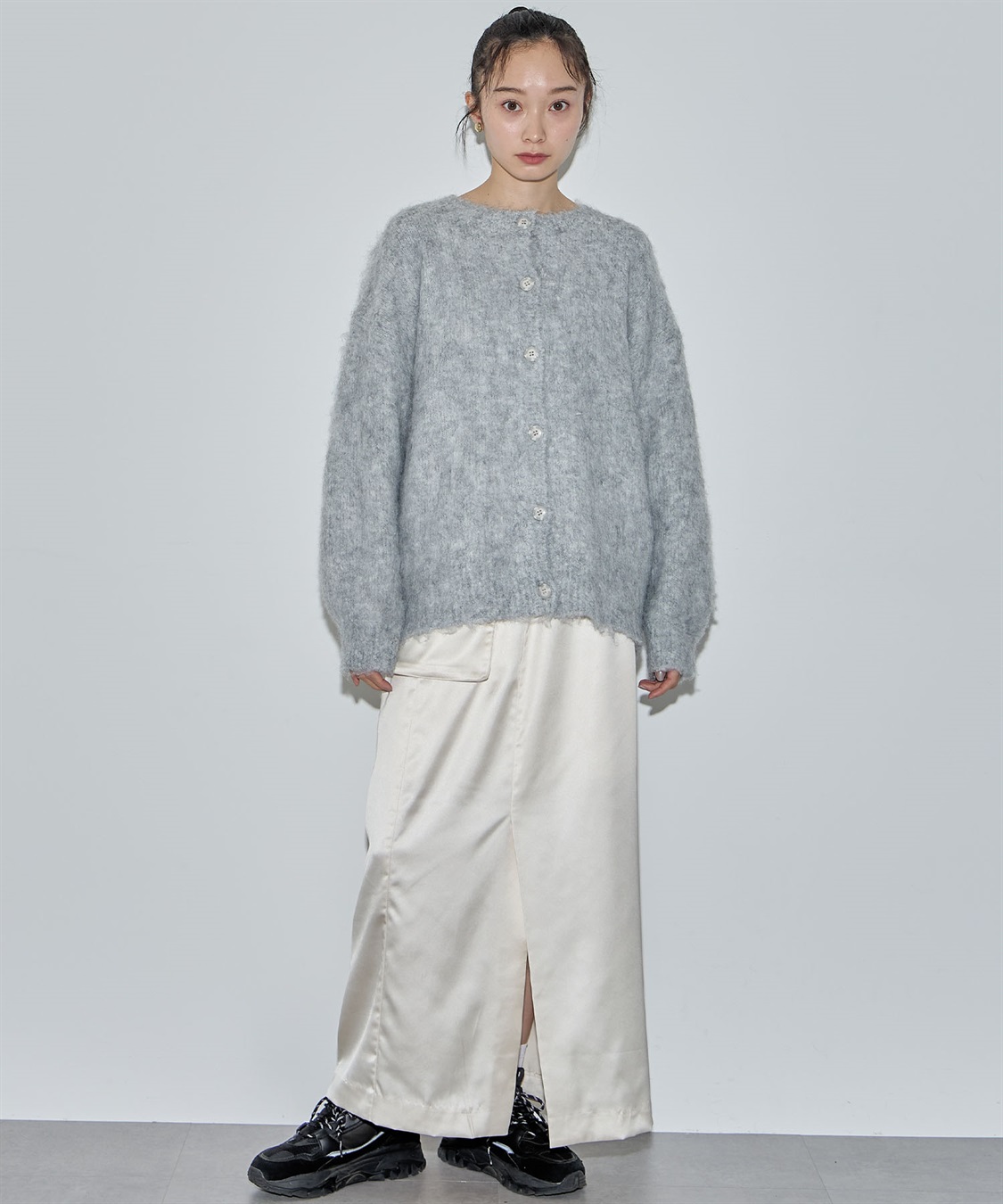 ELLEgirl 《ユニセックス》シャギーニットカーディガン_sub_29