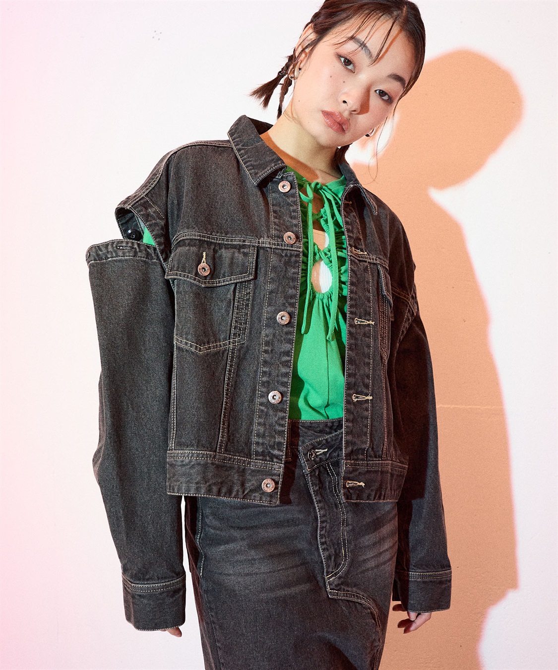 ジャケット・アウター ASCLO Brownie Denim Set Up ASCLO Brownie Denim Set Up