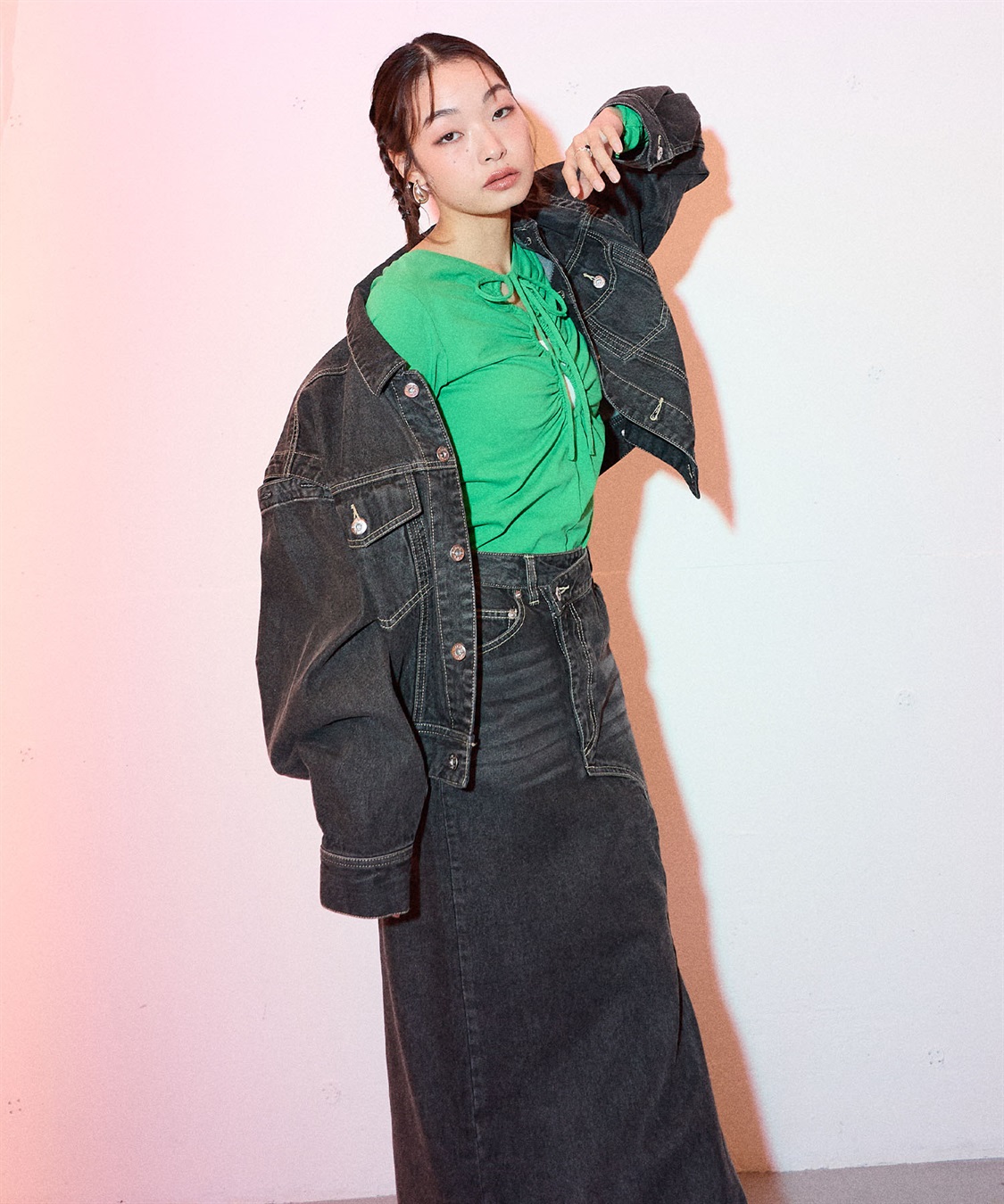 LLL LAB Denim Jacket & Skirt デニムジャケット LLL LAB Denim Jacket & Skirt デニムジャケット