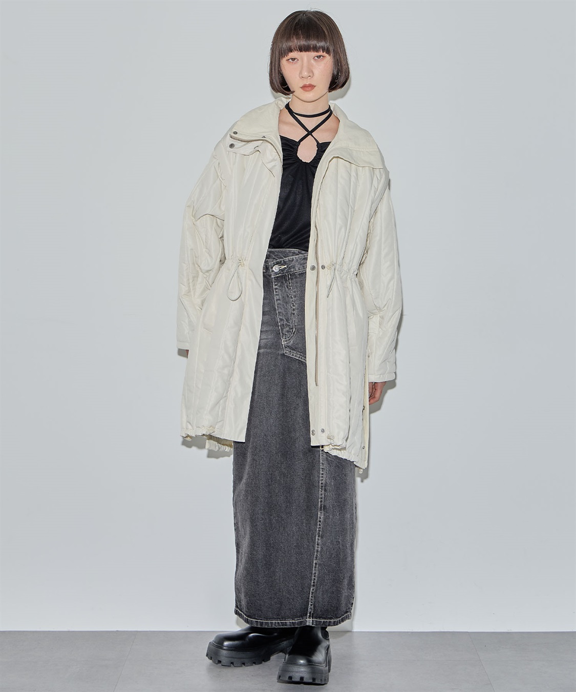 マルチウェイリバーシブル中綿コート ELLEgirl｜クロスプラス公式通販