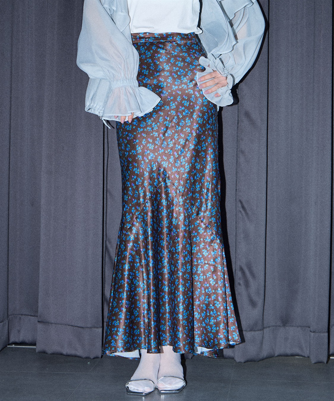 花柄マーメイドスカート ELLEgirl｜クロスプラス公式通販サイト