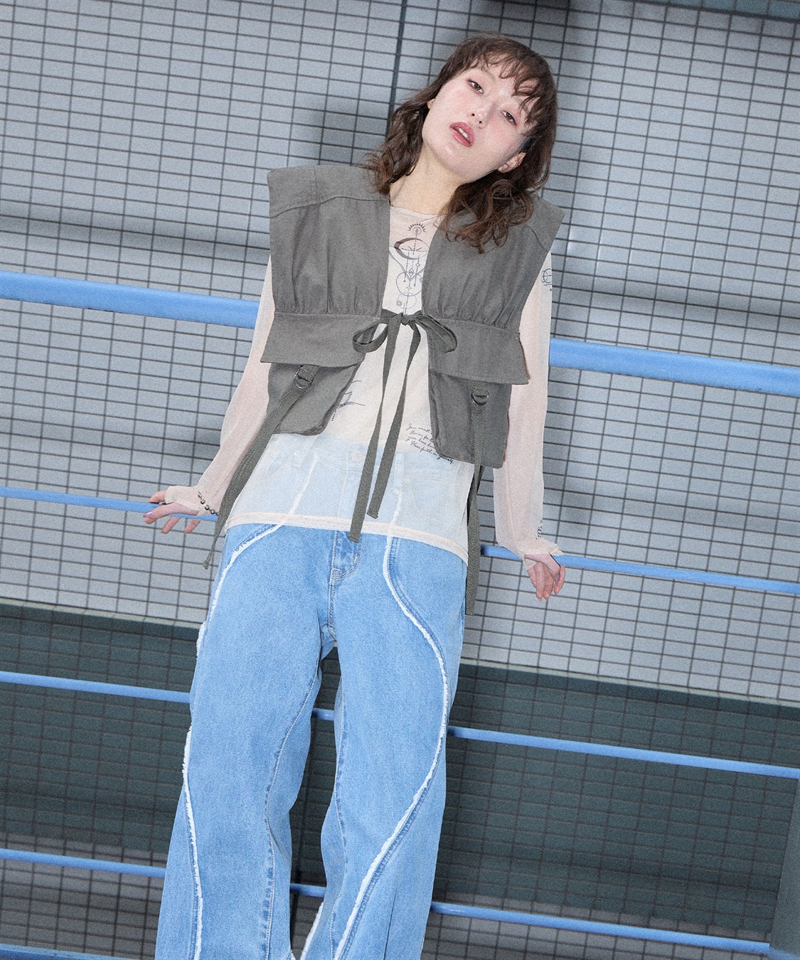 ELLEgirl ミリタリ―リメイク風ベスト_sub_8