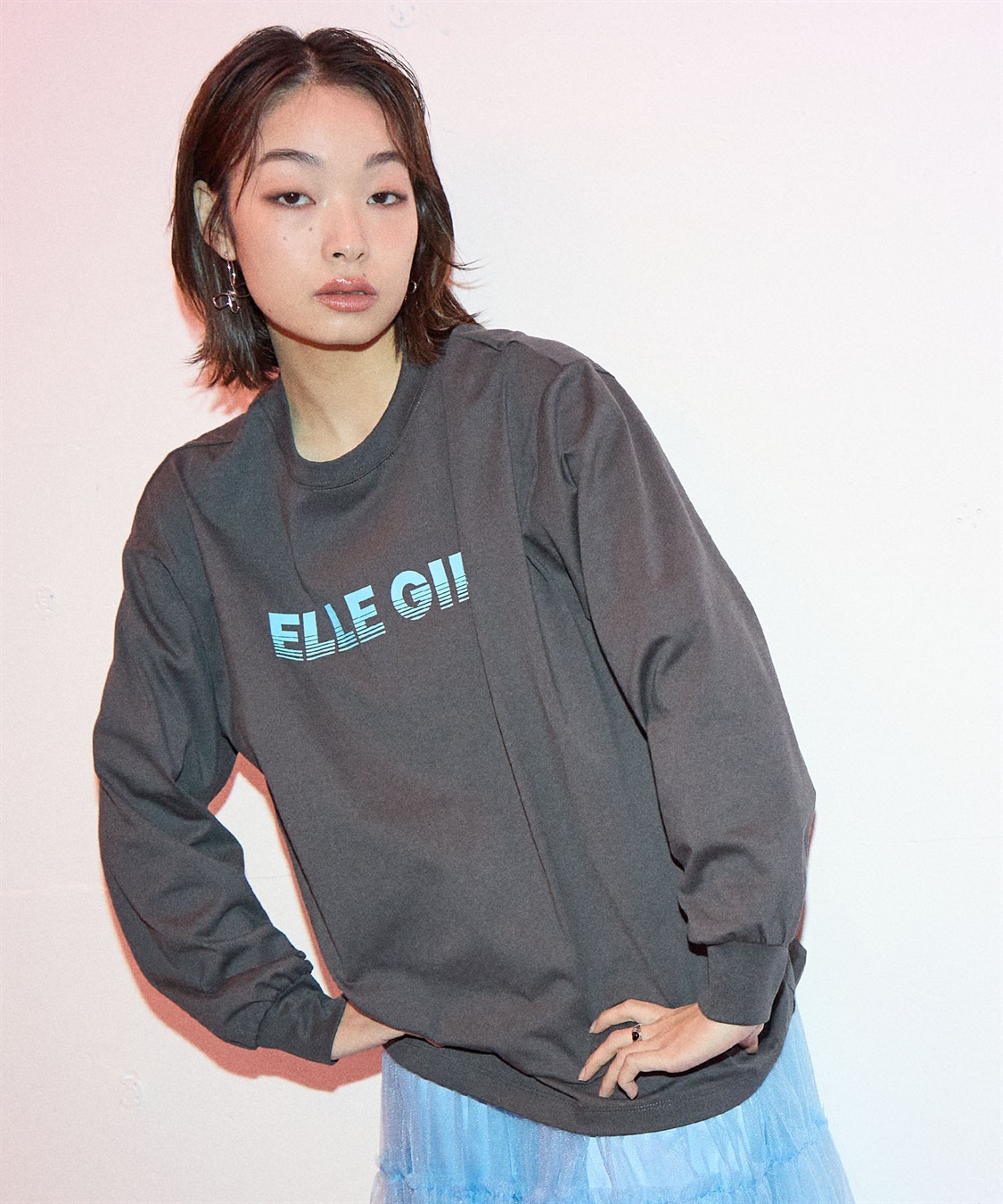 ELLEgirl オーバーサイズロゴプリントロンT_sub_9