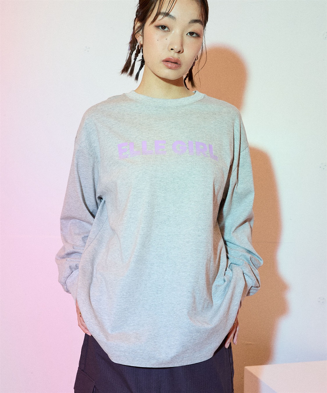 ELLEgirl オーバーサイズロゴプリントロンT_sub_11