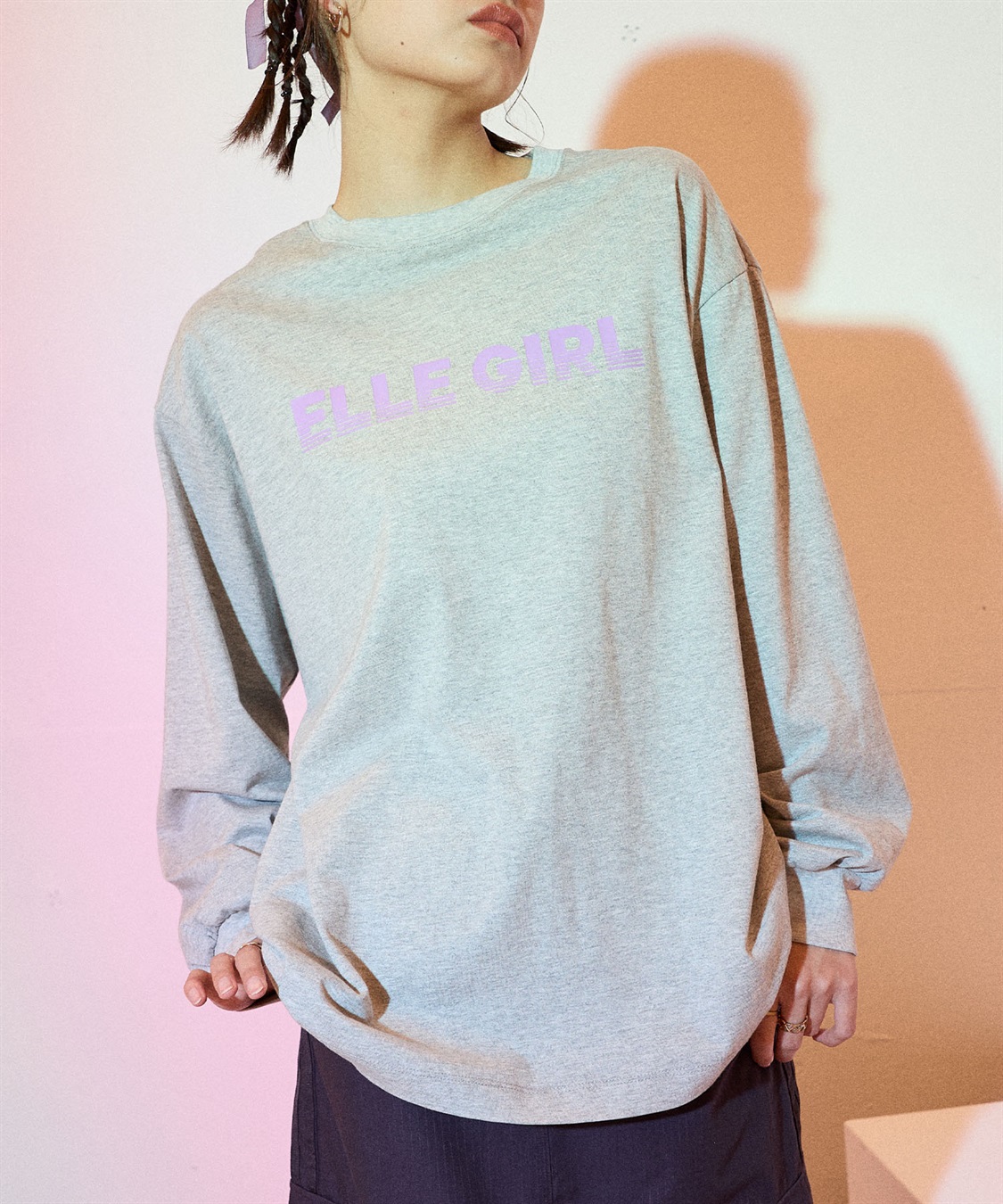 ELLEgirl オーバーサイズロゴプリントロンT_sub_14