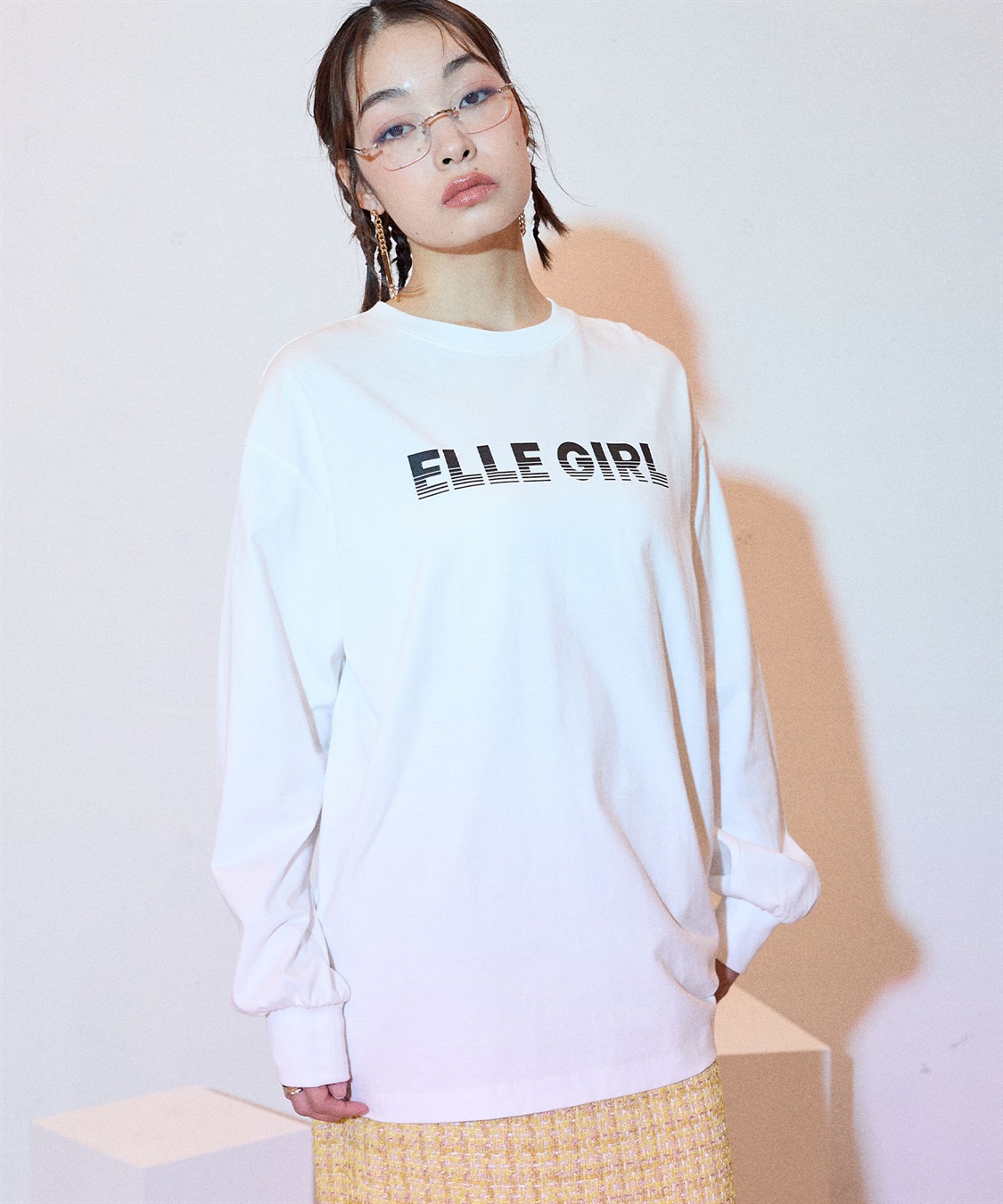 ELLEgirl オーバーサイズロゴプリントロンT_sub_17