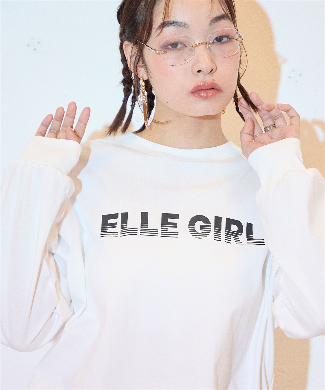 ELLEgirl オーバーサイズロゴプリントロンT_sub_20