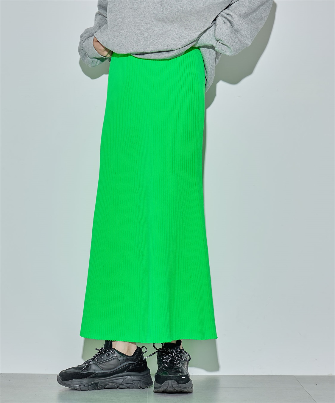 ELLEgirl スウェットライクリブニットマーメイドスカート_sub_12