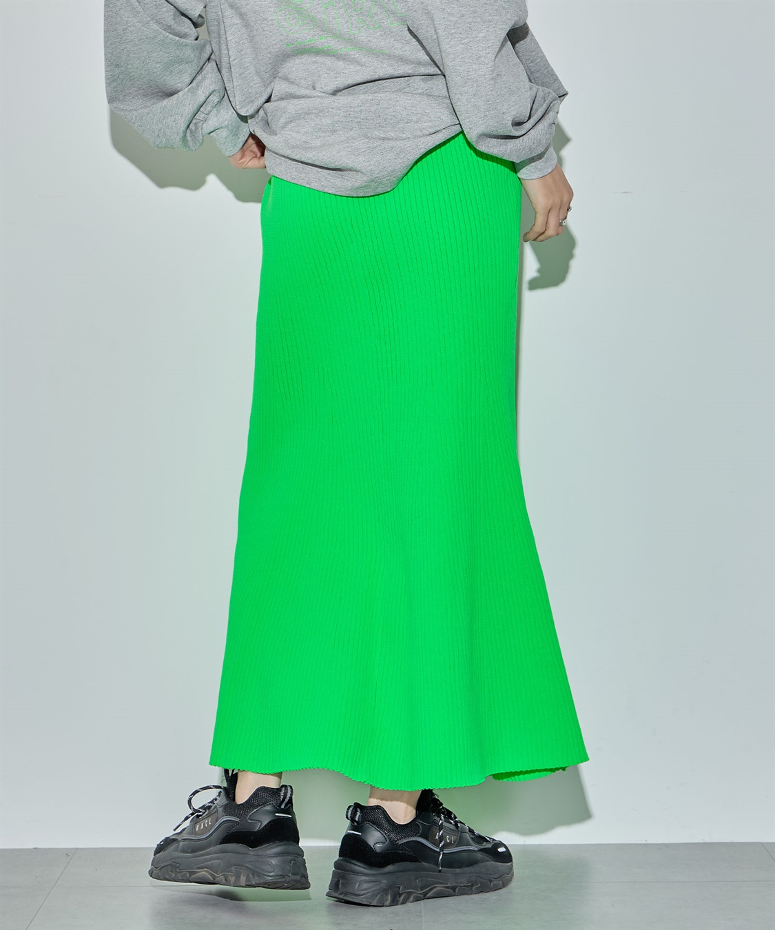 ELLEgirl スウェットライクリブニットマーメイドスカート_sub_13