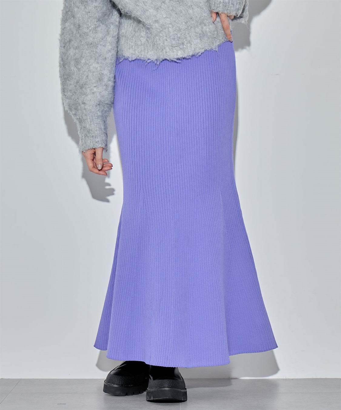 ELLEgirl スウェットライクリブニットマーメイドスカート_sub_16