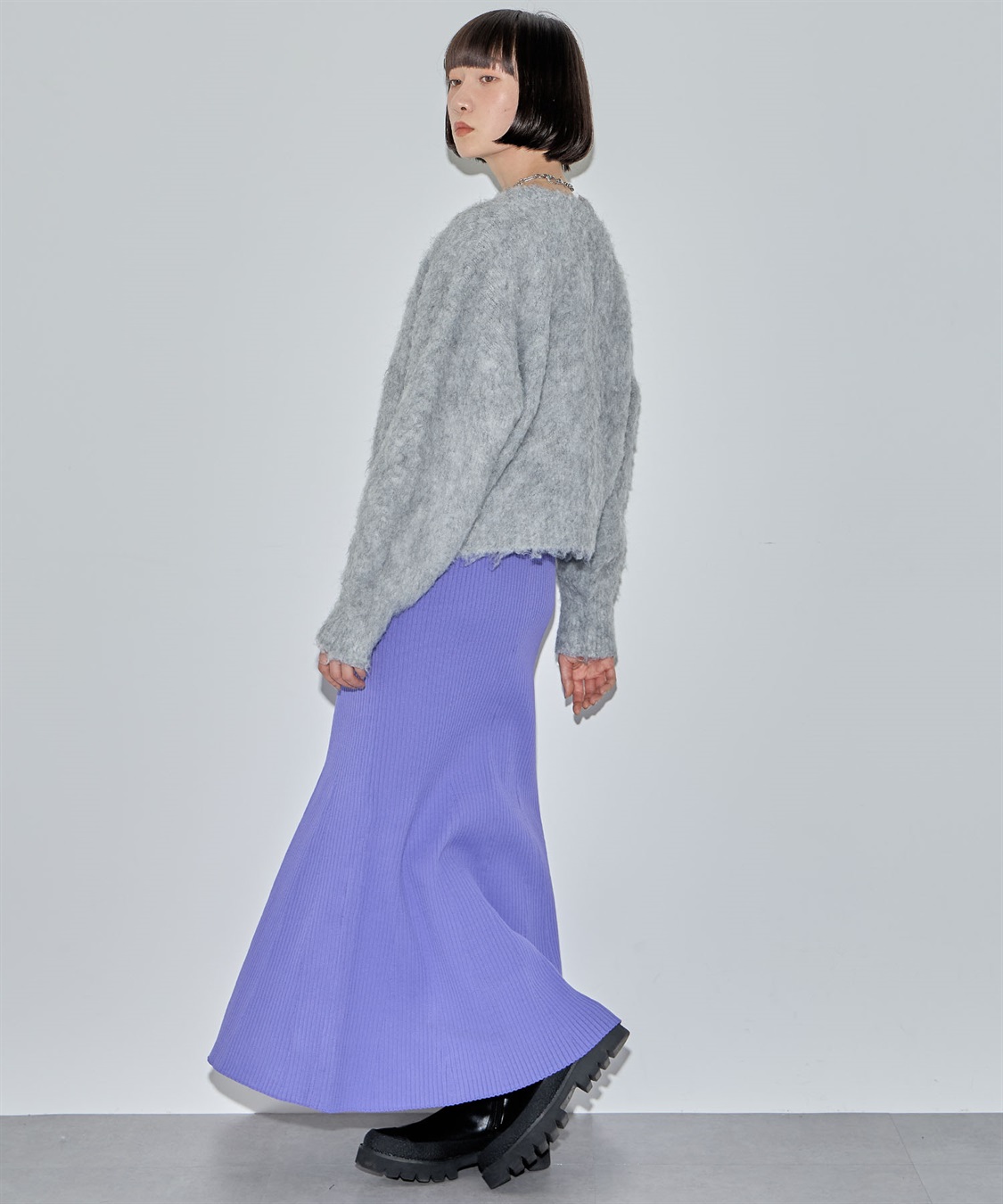 ELLEgirl スウェットライクリブニットマーメイドスカート_sub_21