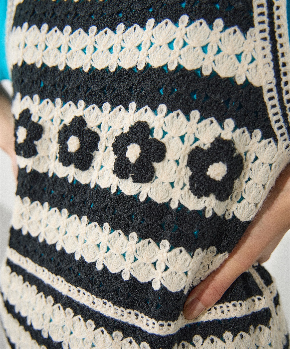 ELLEgirl ボーダークロシェニットワンピース_sub_8