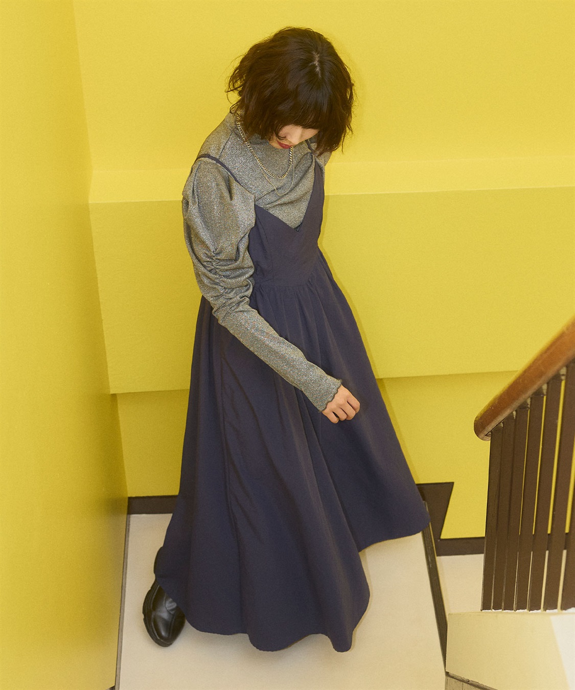 ELLEgirl ラメハイネックパフスリーブトップス_sub_17