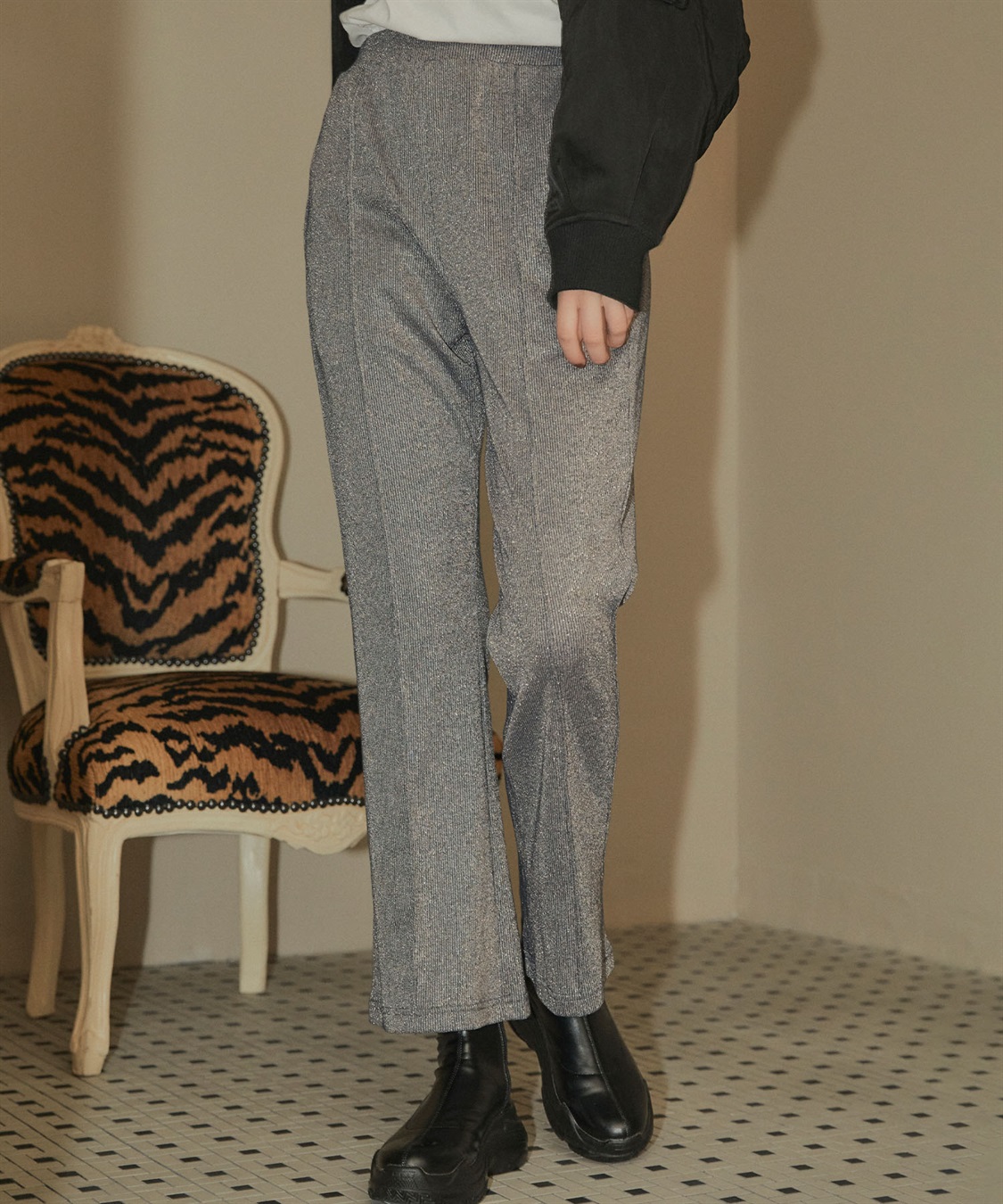 ELLEgirl ラメセンターシームリブパンツ_sub_1