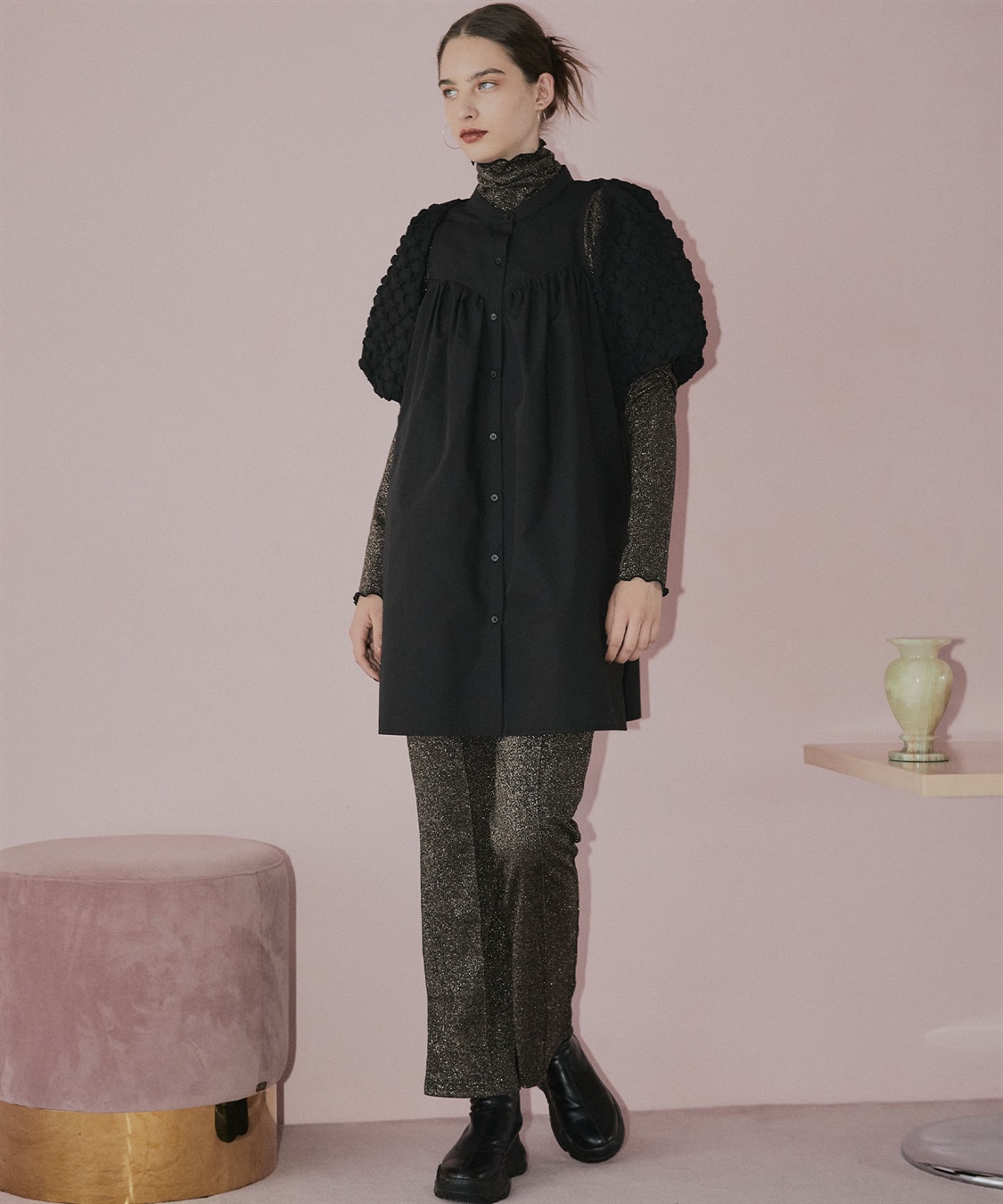 ELLEgirl ラメセンターシームリブパンツ_sub_5