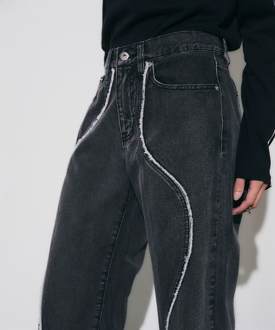 ELLEgirl デザイン切り替えデニムワイドパンツ_sub_17