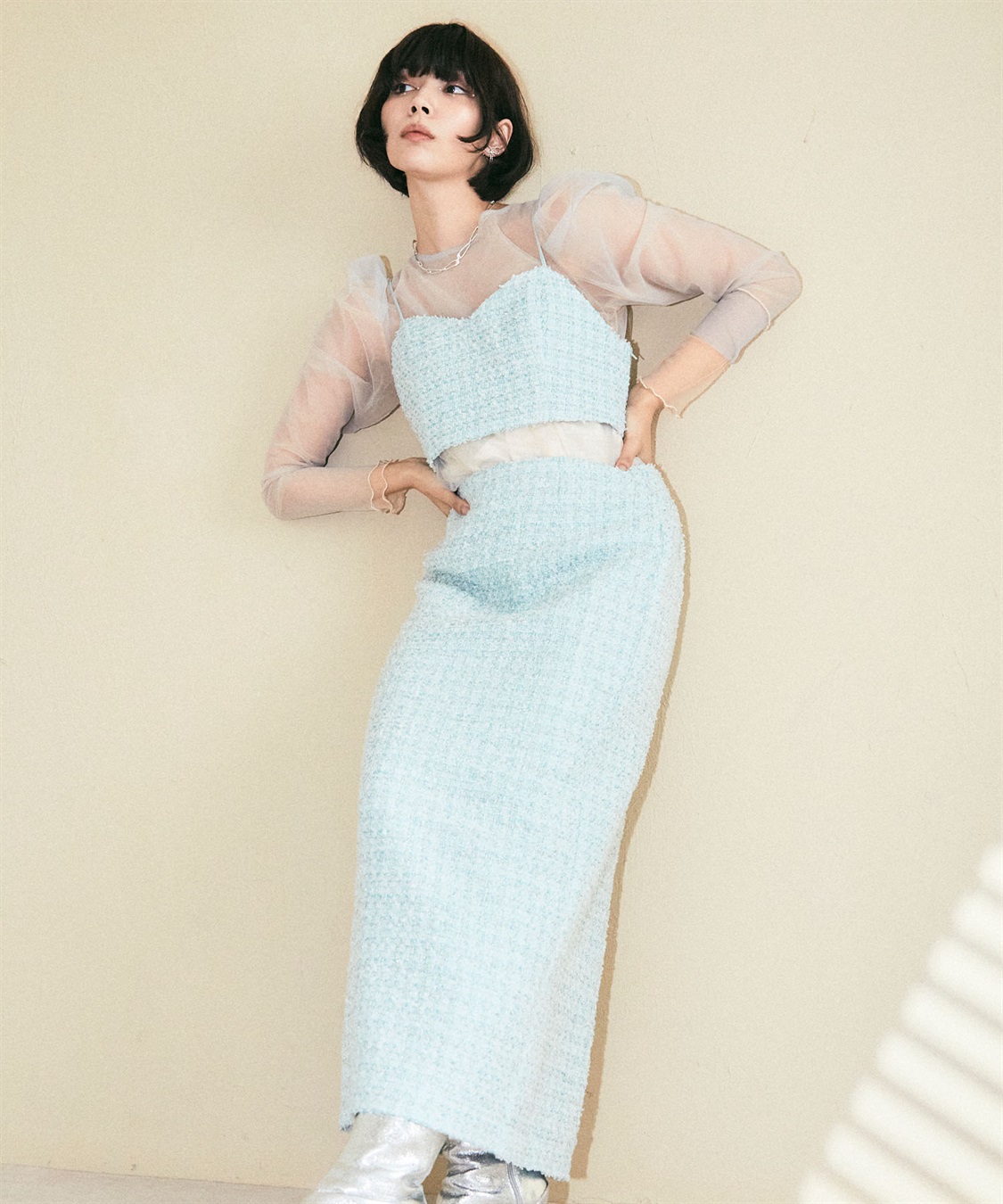 カレンソロジー　ラメツイードビスチェ 中古・古着通販】Curensology (カレンソロジー) ツイードラメビスチェ