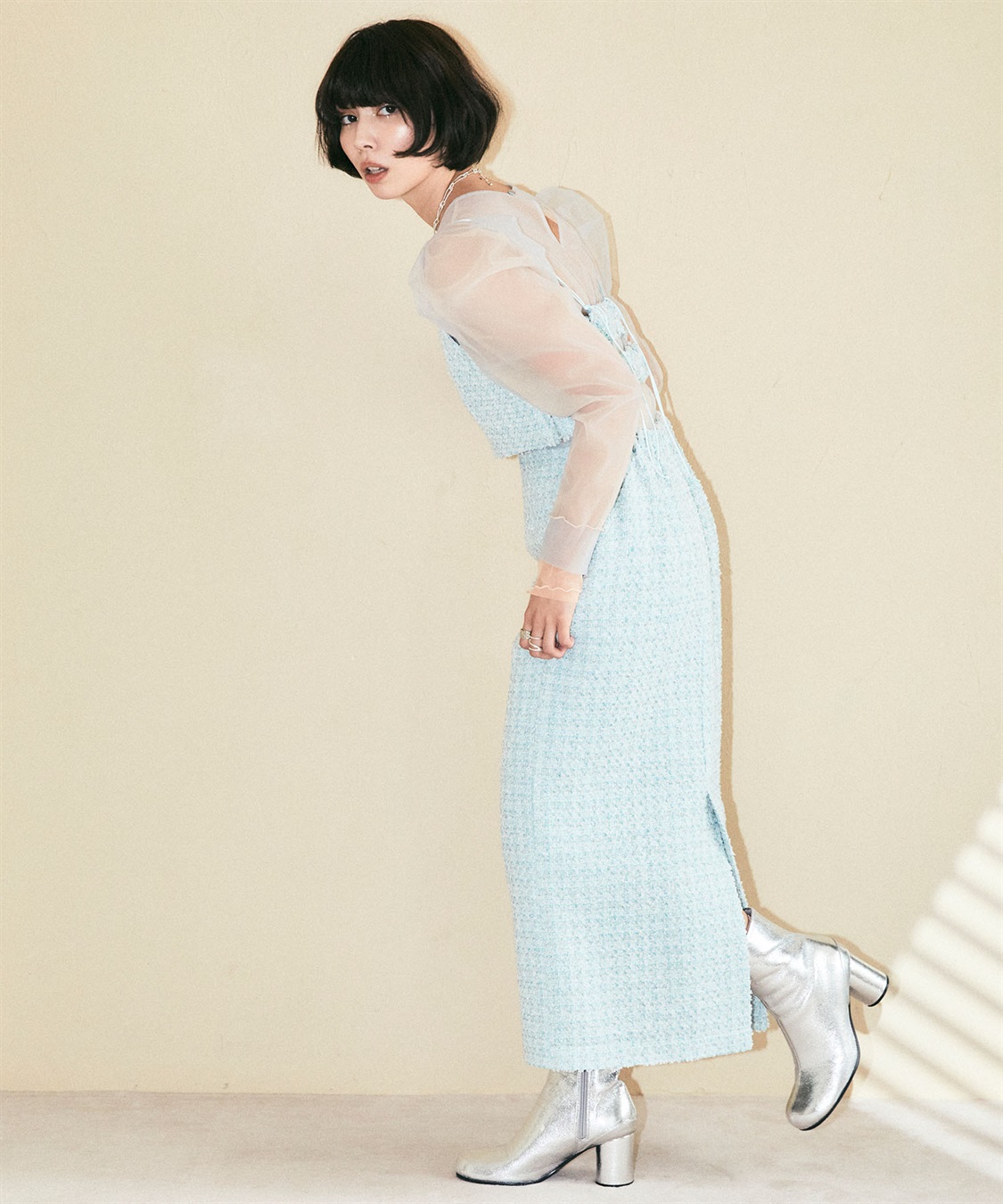 ラメツイードキャミビスチェ ELLEgirl｜クロスプラス公式通販サイト