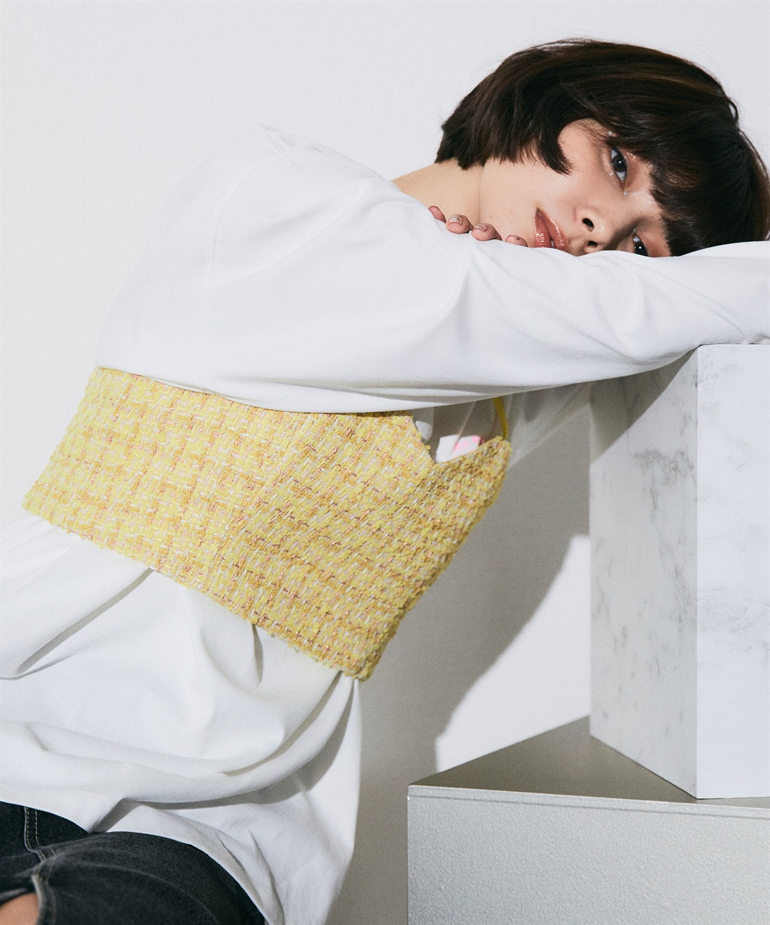 ラメツイードキャミビスチェ ELLEgirl｜クロスプラス公式通販サイト