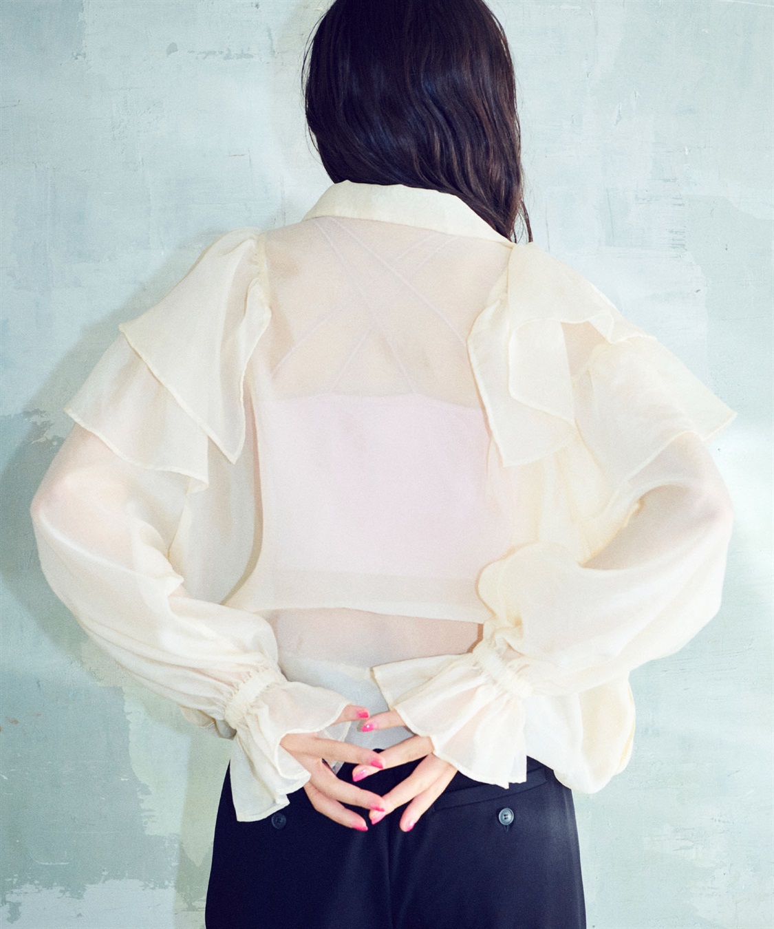 ELLEgirl ボリュームフリルシアーブルゾン_sub_21