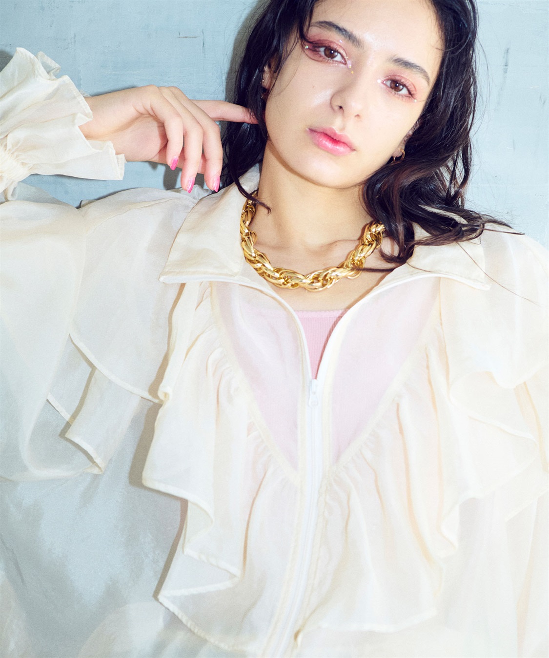 ELLEgirl ボリュームフリルシアーブルゾン_sub_22