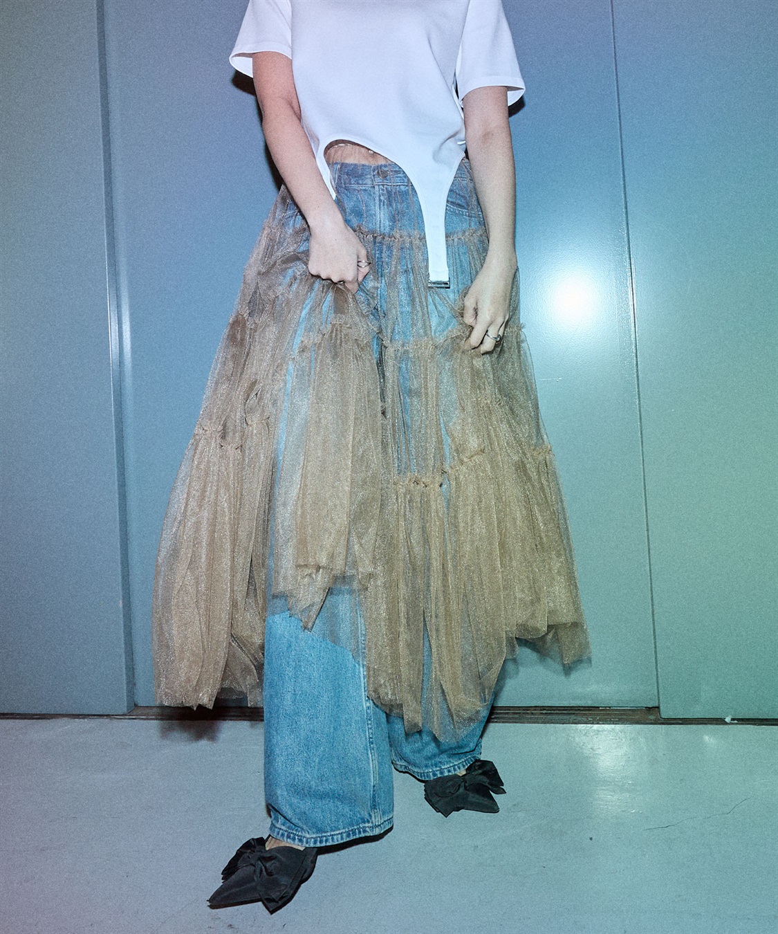 ELLEgirl チュールティアードスカート_sub_13