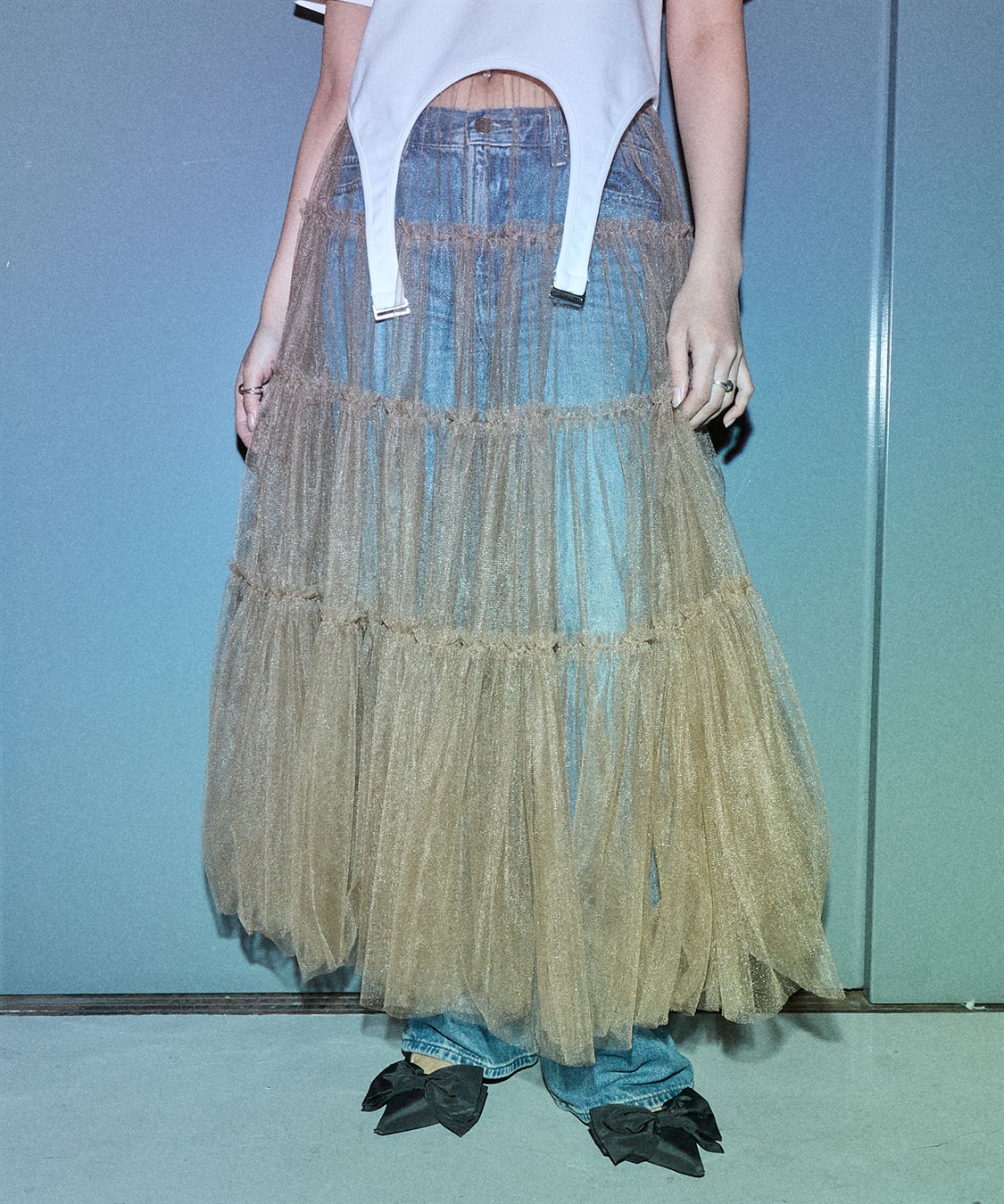 ELLEgirl チュールティアードスカート_sub_14